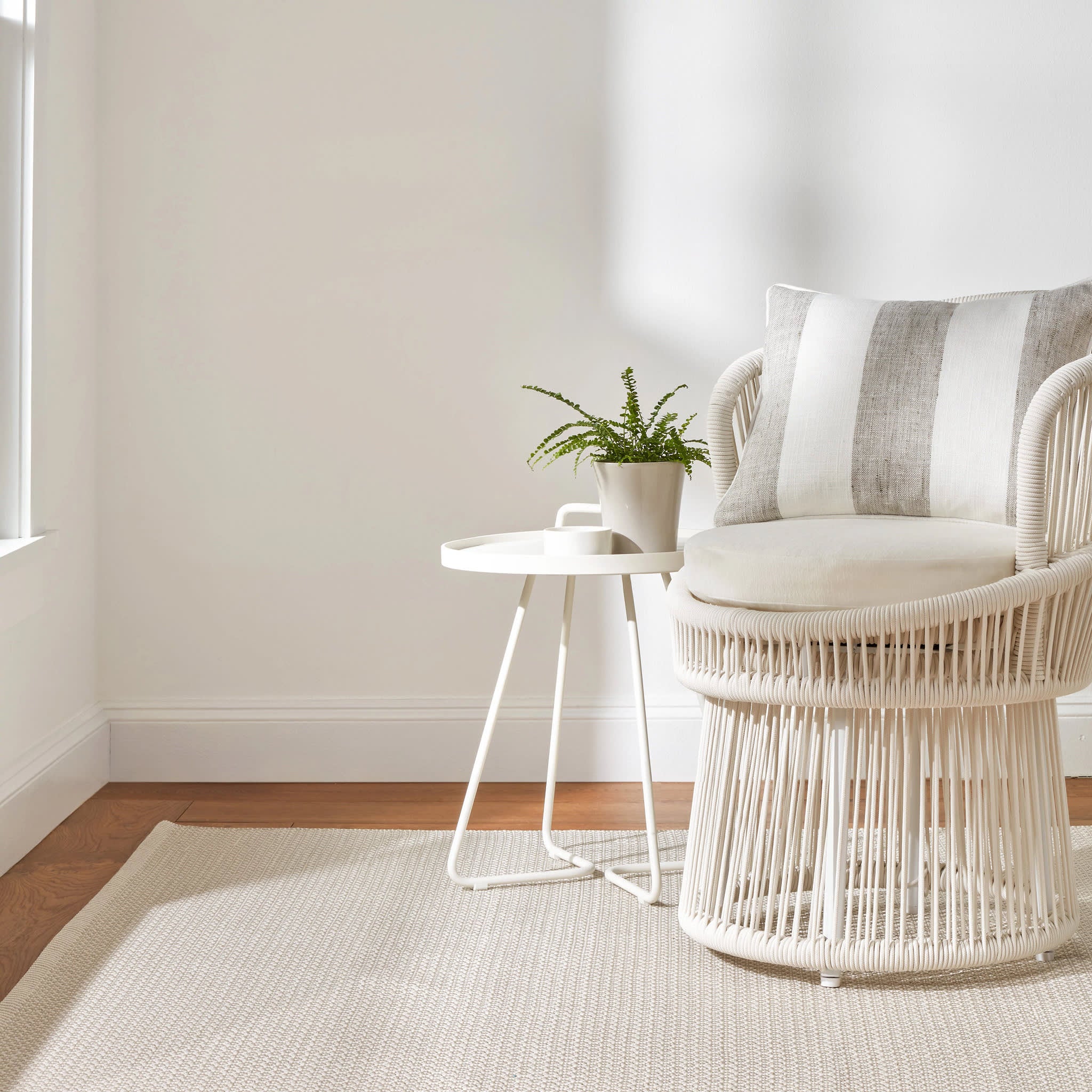 Finn Handwoven Indoor/Outdoor Rug | Platinum - Image 2