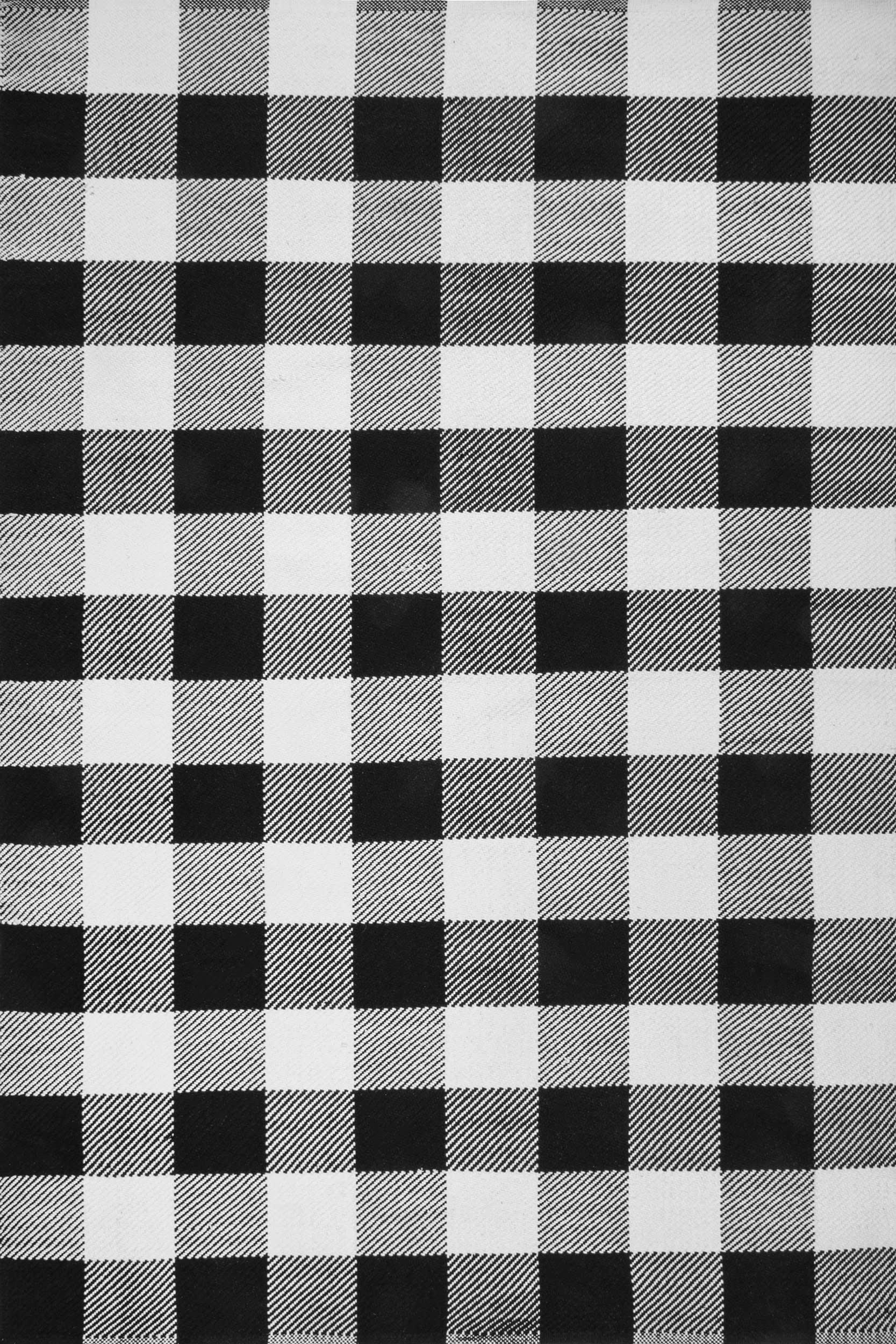 Flatwoven Buffalo Plaid Rug | Black