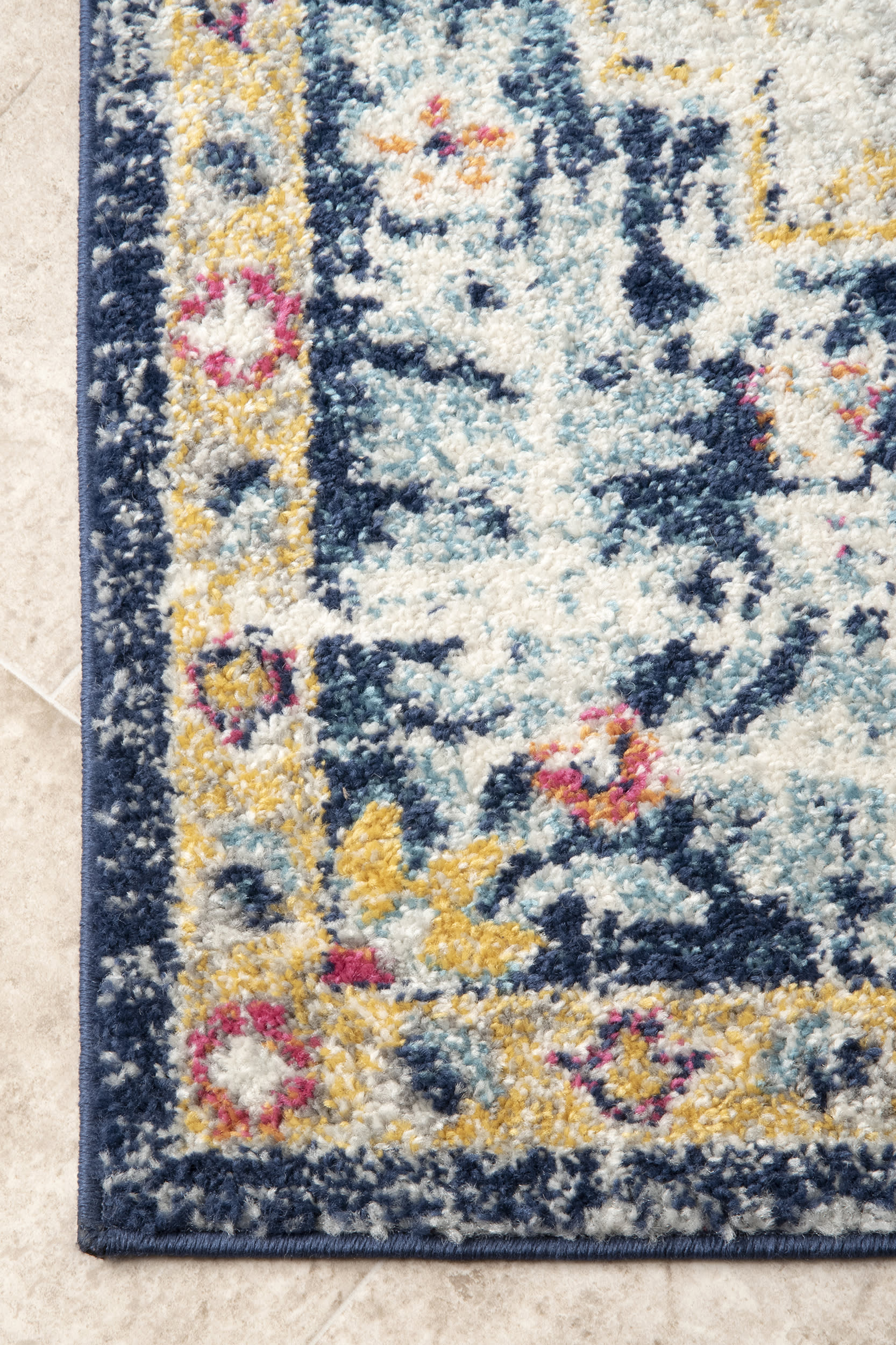 Floral Crowned Medallion Rug | Beige - Image 3