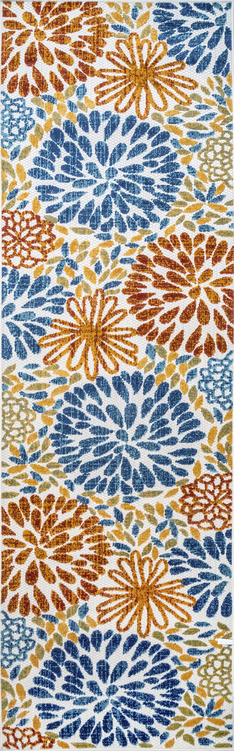 Floral Fireworks Indoor/Outdoor Rug | Blue