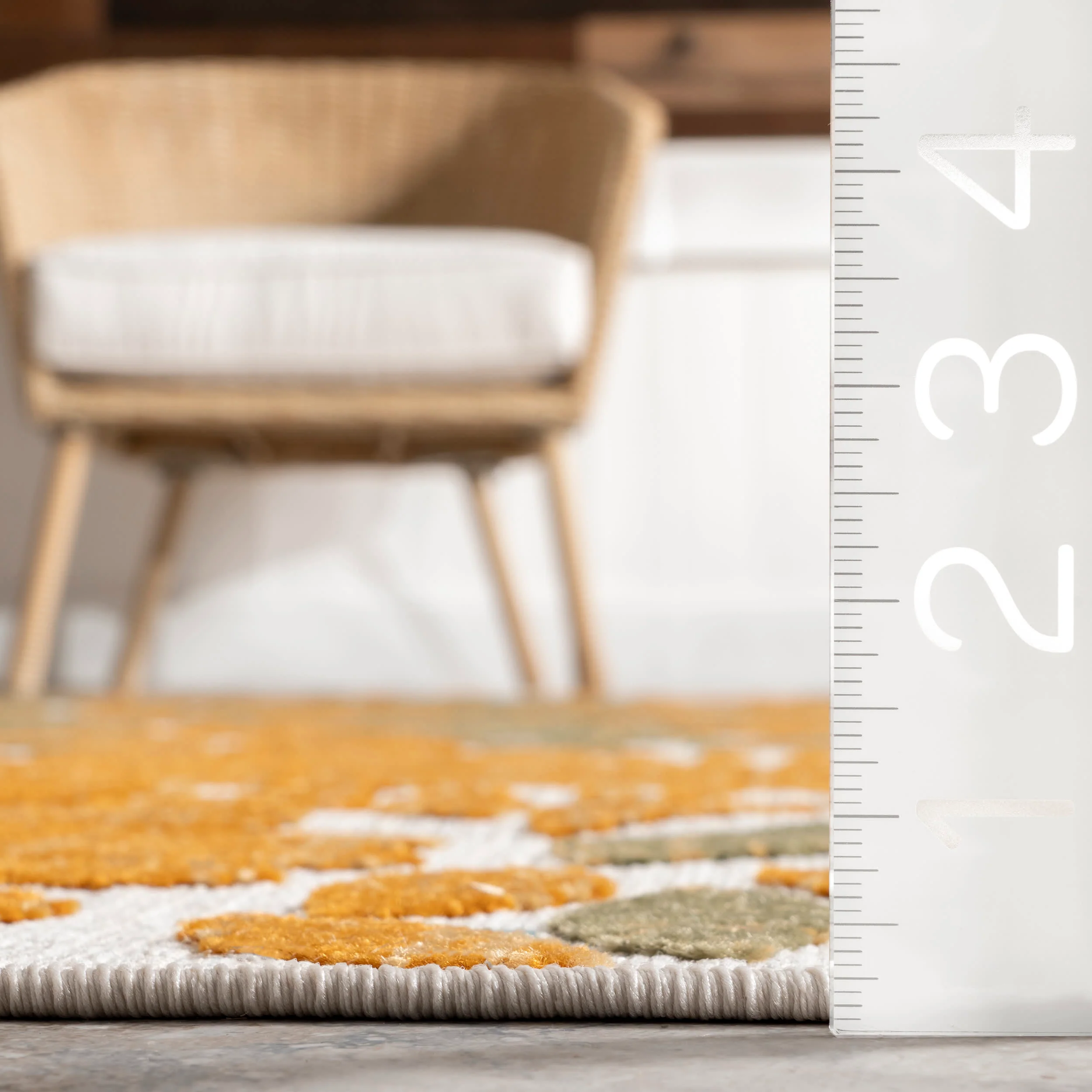 Floral Fireworks Indoor/Outdoor Rug | Orange - Image 5