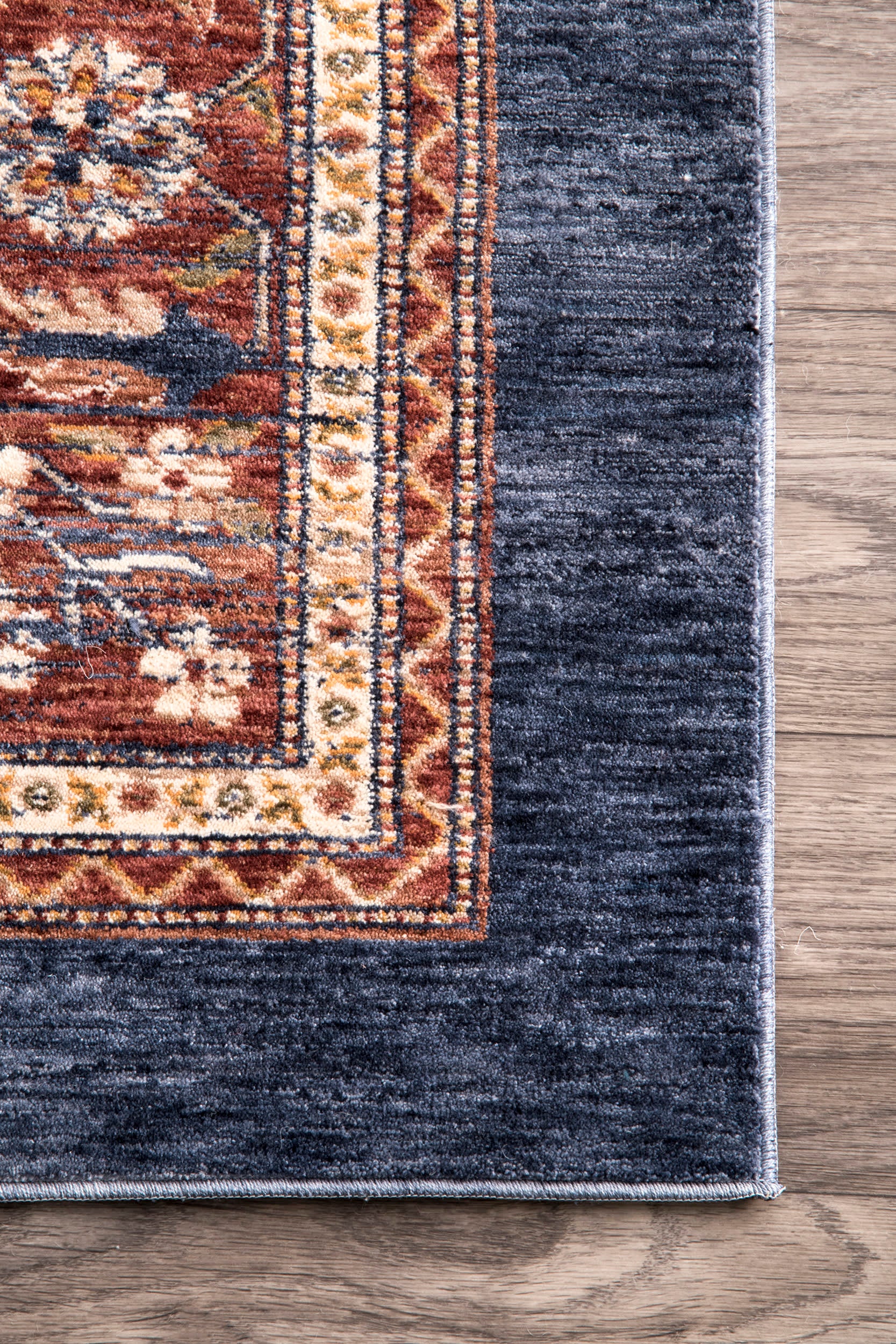 Floral Leisure Rug | Navy - Image 3