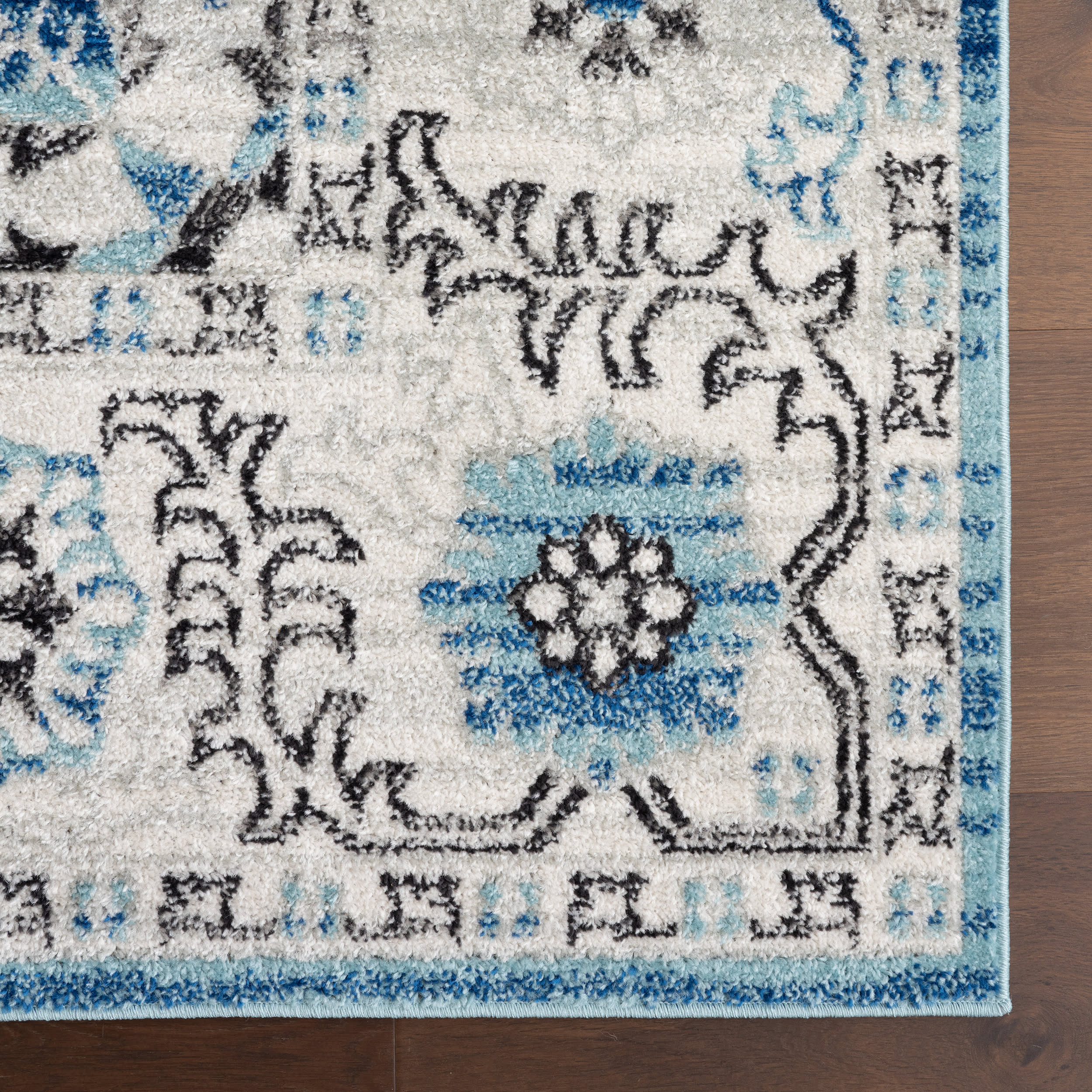 Floral Medallion Rug | Aqua - Image 4