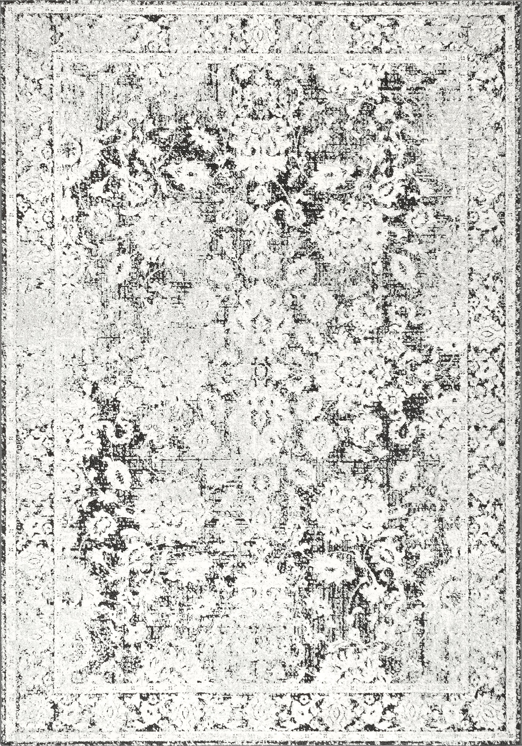 Floral Silhouette Rug | Ivory