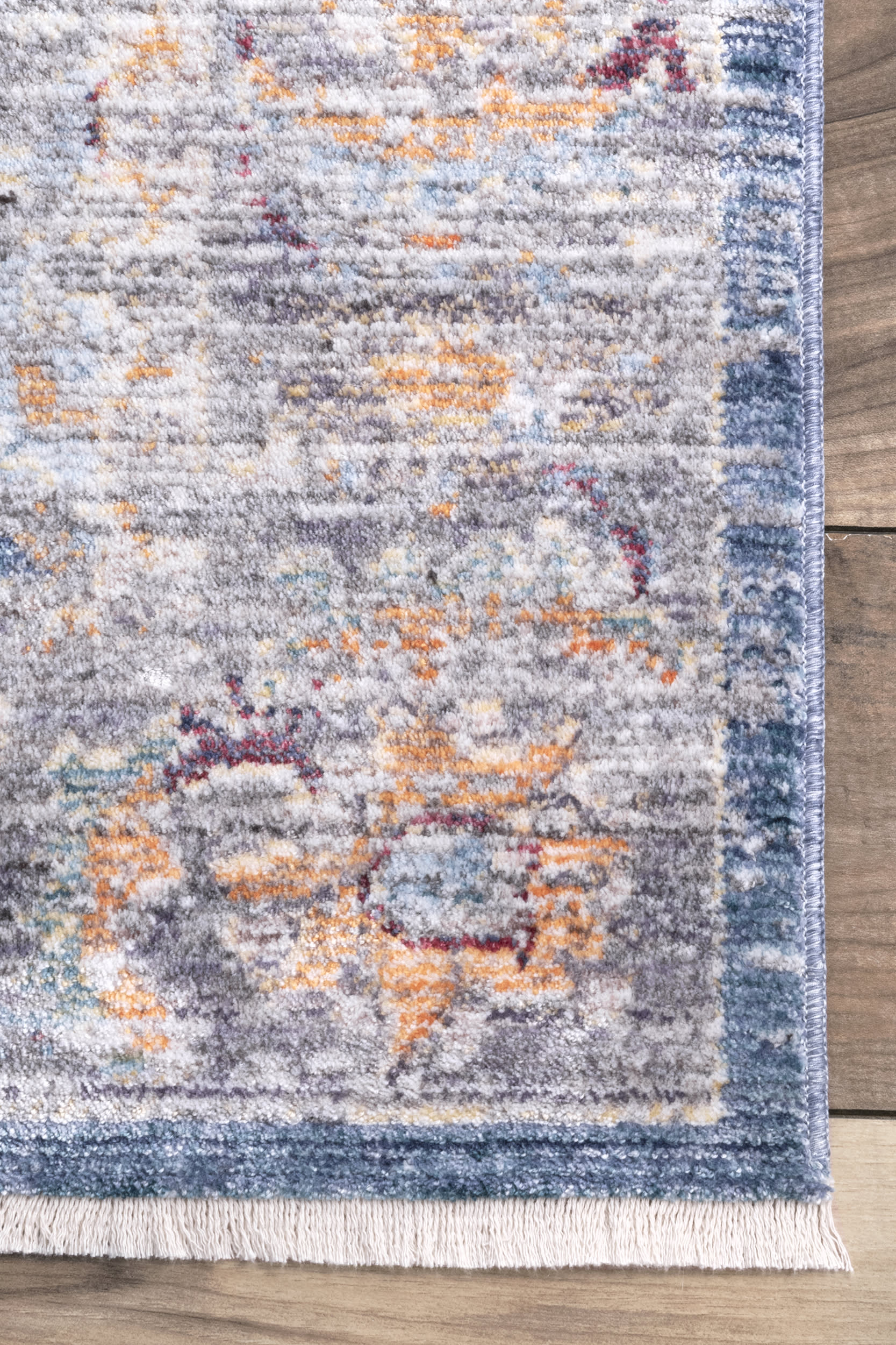 Floral Tessellation Fringe Rug | Multicolor - Image 3