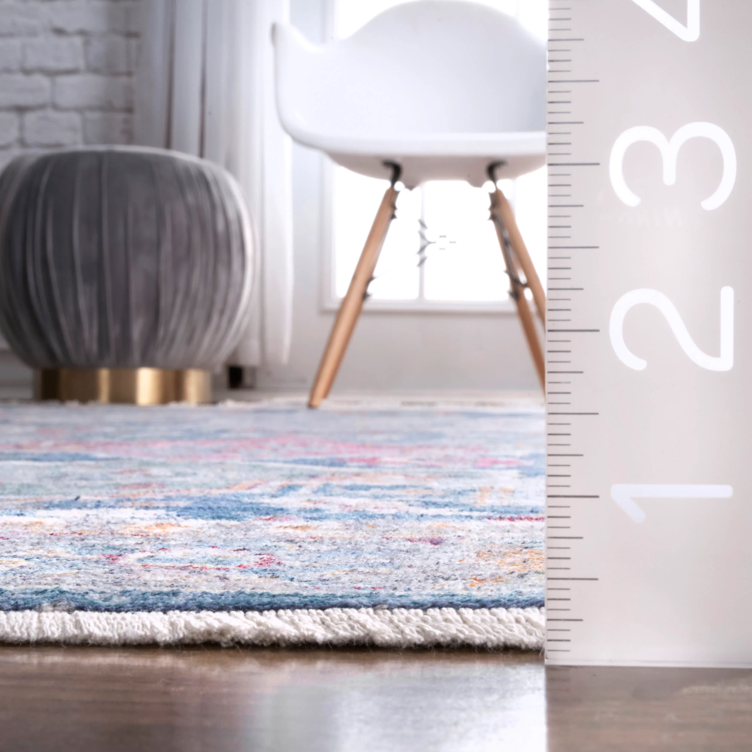 Floral Tessellation Fringe Rug | Multicolor - Image 5