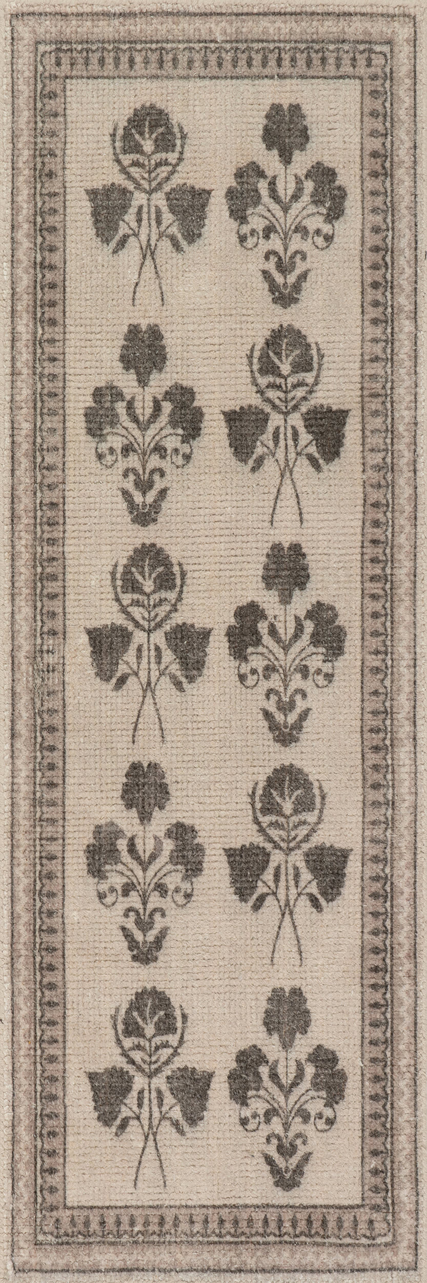 Floris Hand Tufted Floral Wool-Blend Rug | Light Beige
