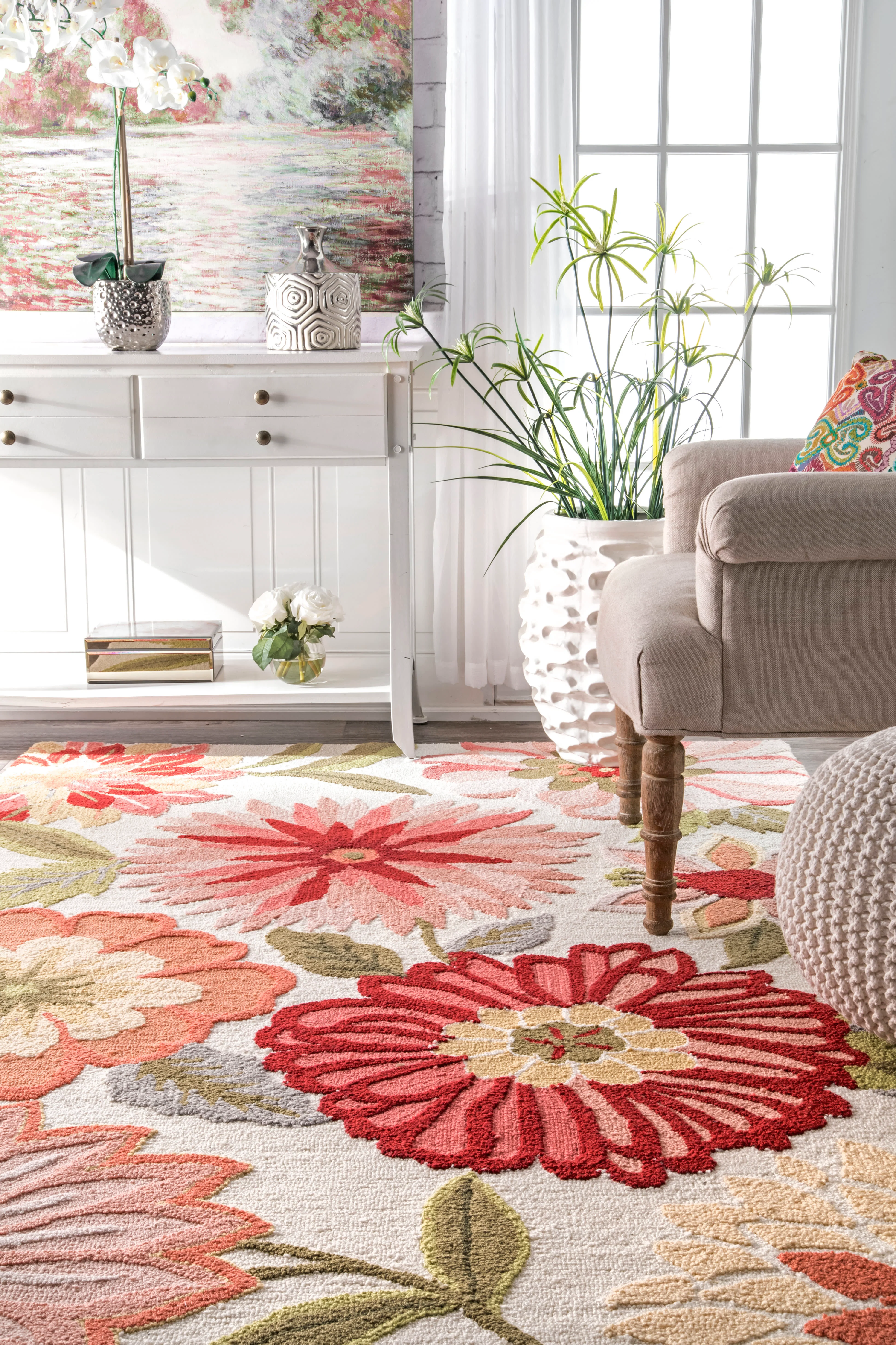 Flower Bouquet Rug | Pink - Image 4