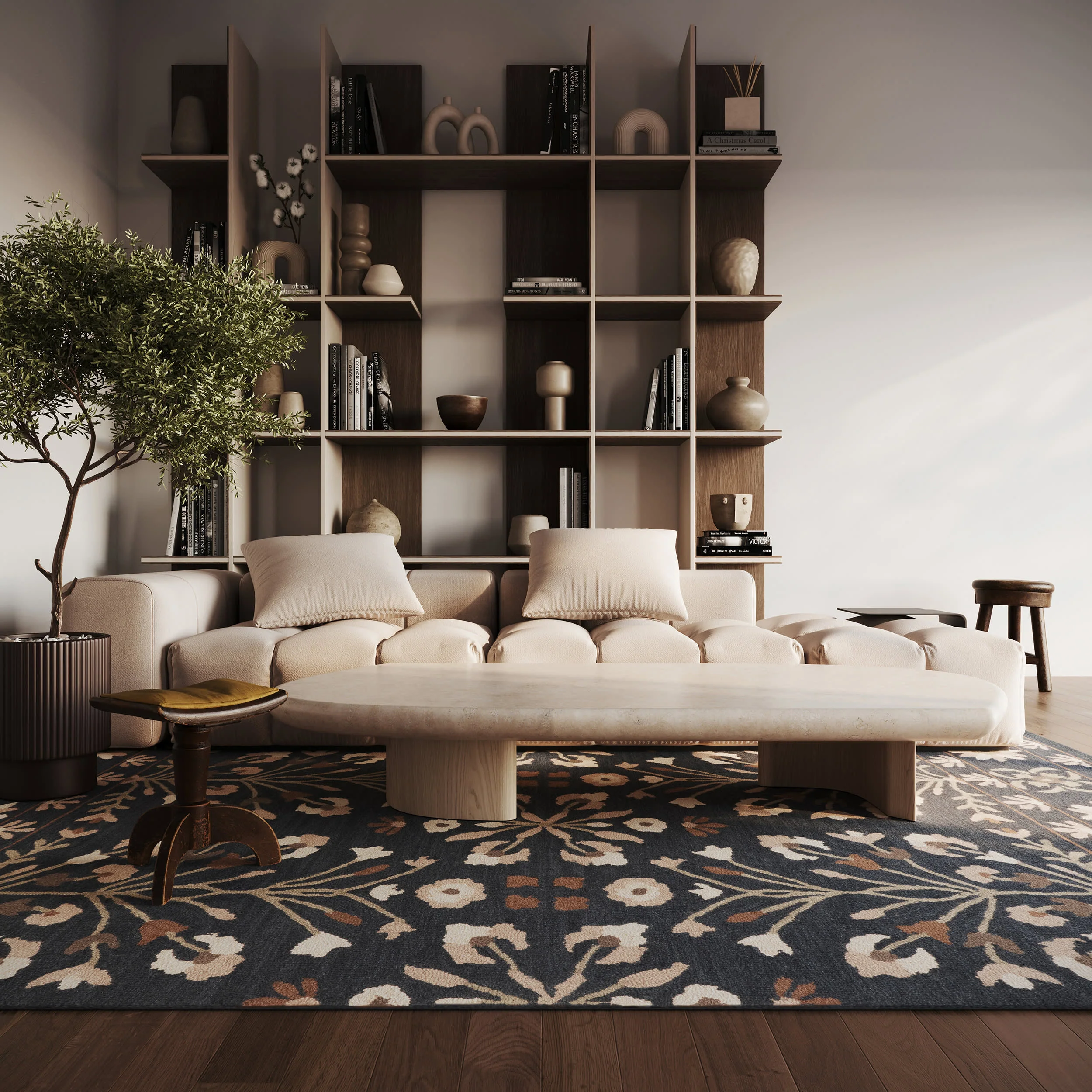 Folklore Wool Rug | Black - Image 7