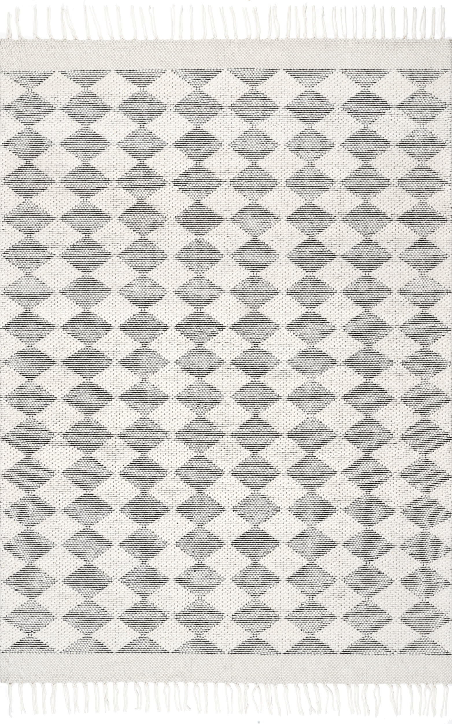 Fractal Diamond Wool Rug | Grey
