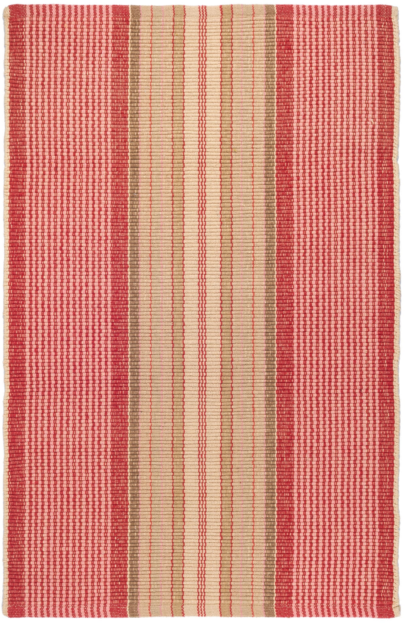 Framboise Handwoven Cotton Rug | Red