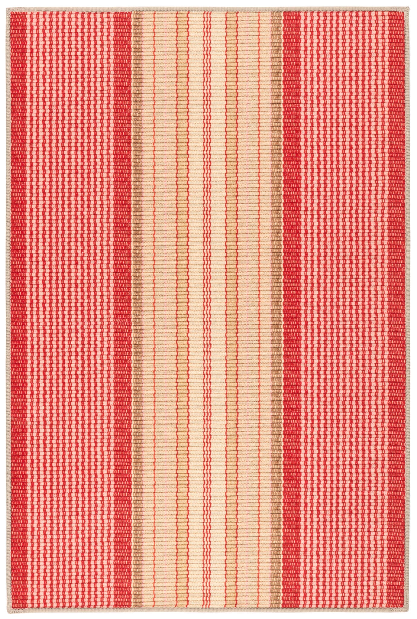 Framboise Ticking Machine Washable Rug | Multi