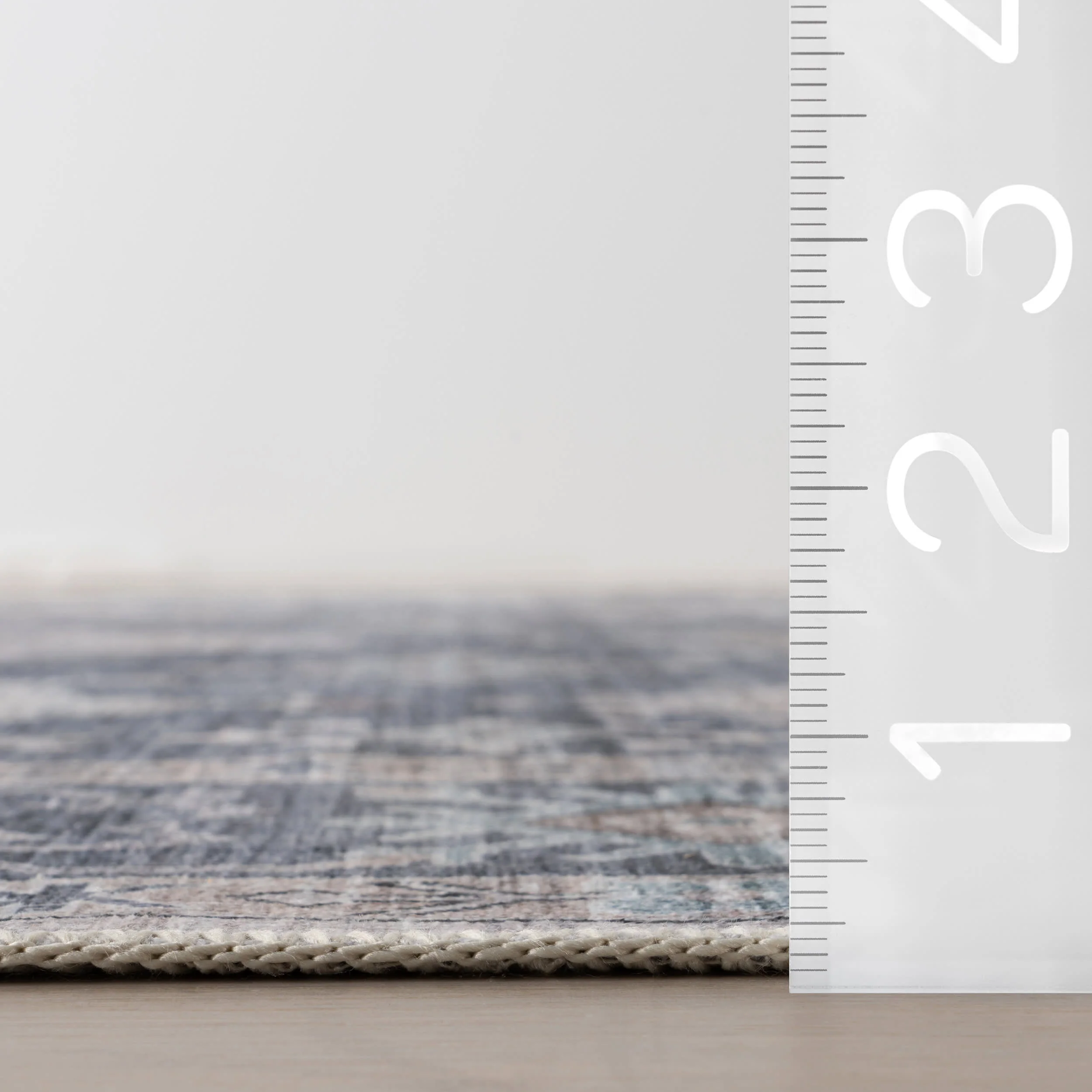 Francesca Timeworn Charm Spill Proof Washable Rug | Blue - Image 6