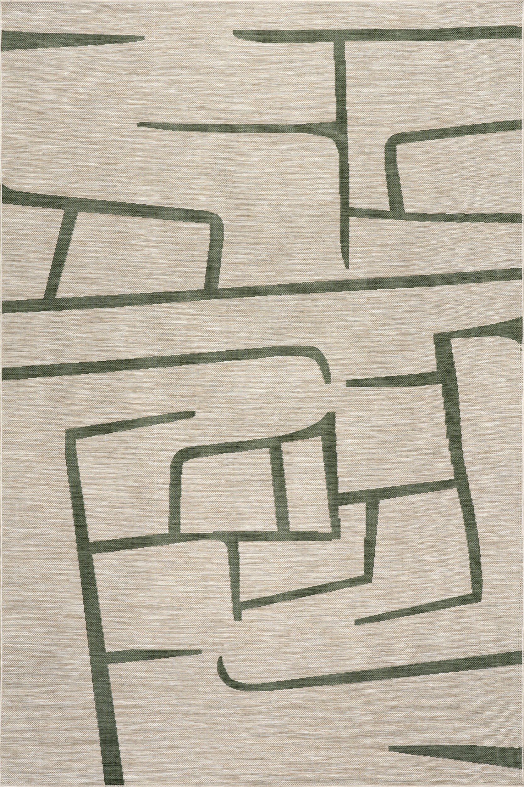 Frankie Zen Lined Indoor/Outdoor Rug | Green