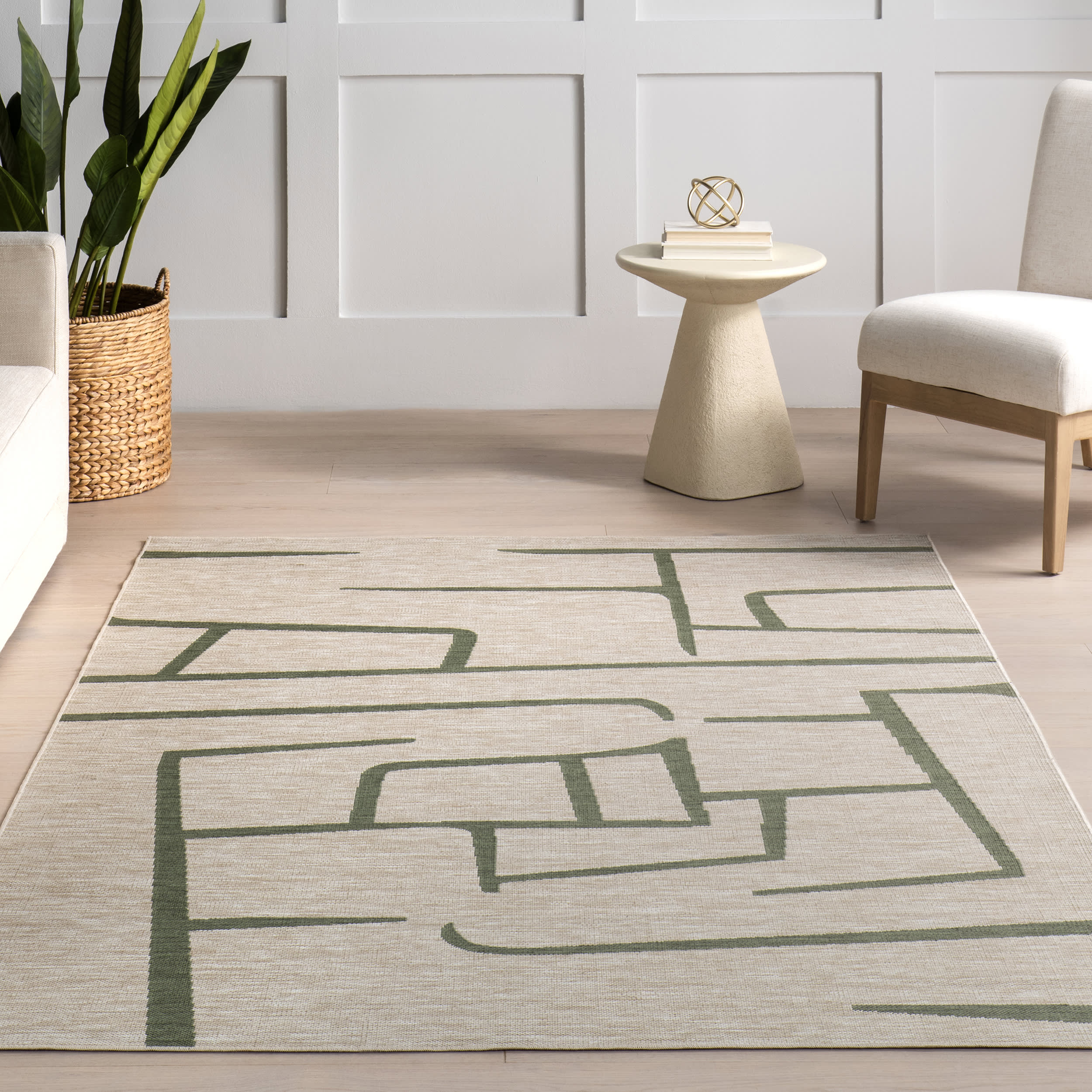 Frankie Zen Lined Indoor/Outdoor Rug | Green - Image 5