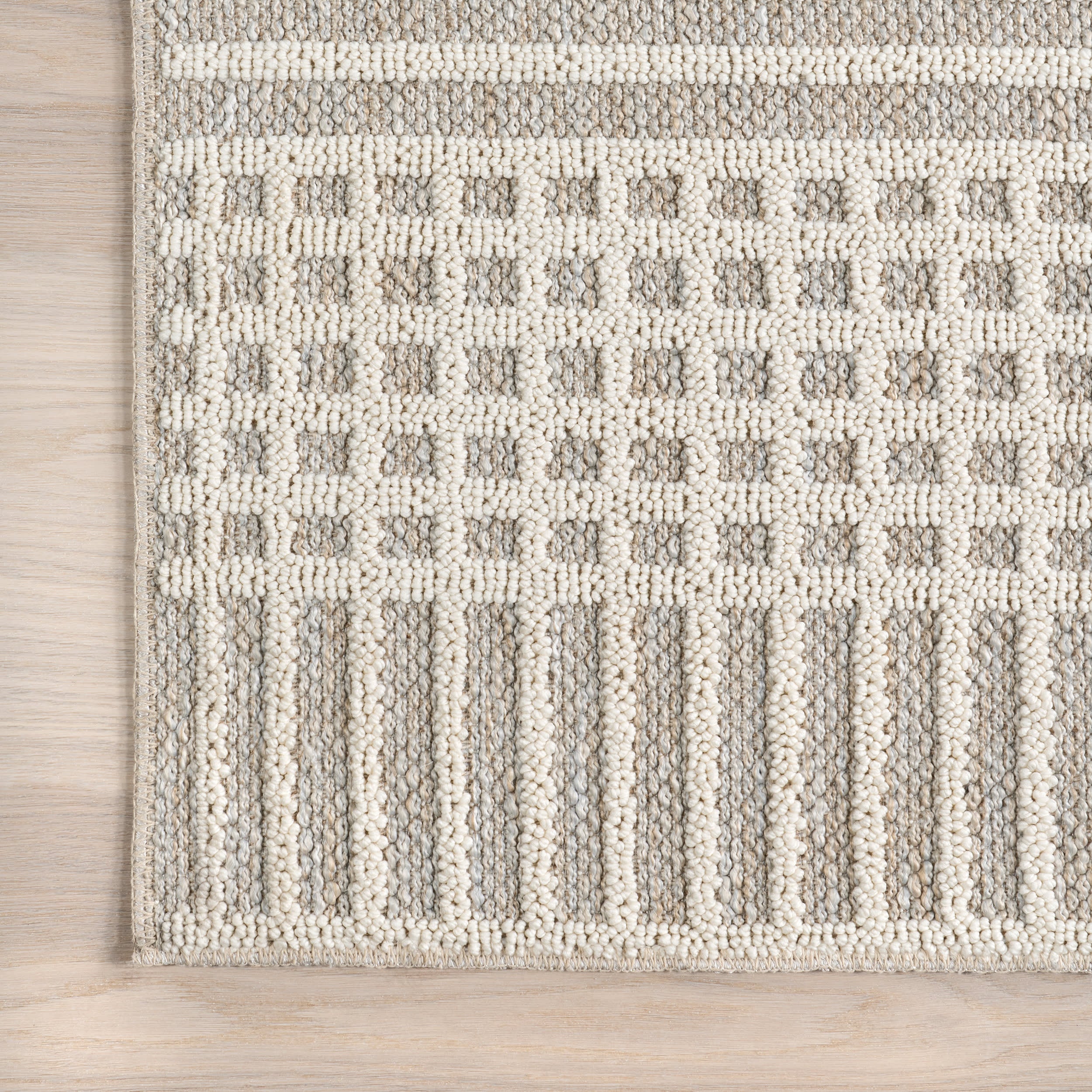 Fredrika Geometric Washable Rug | Light Grey - Image 3