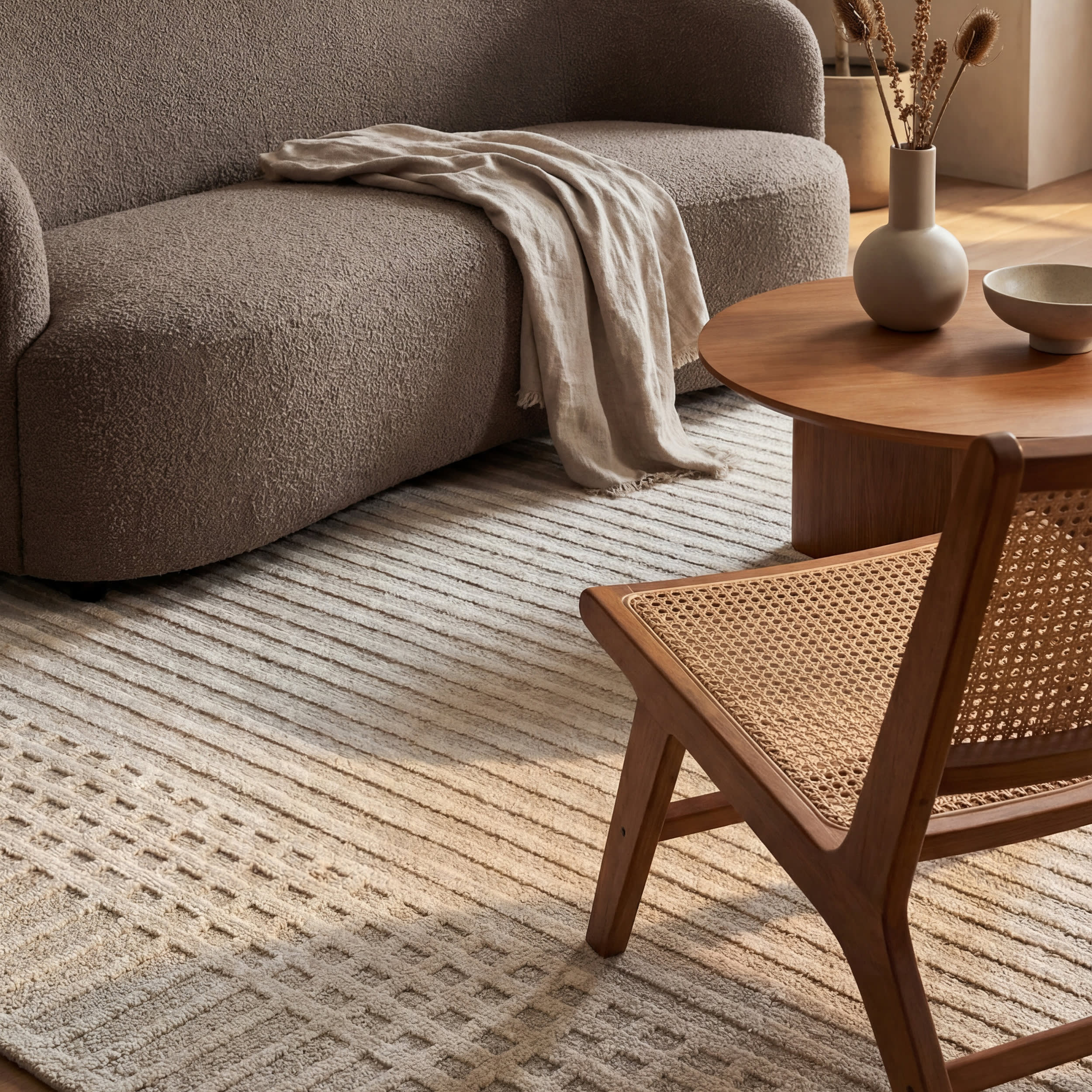 Fredrika Geometric Washable Rug | Light Grey - Image 4