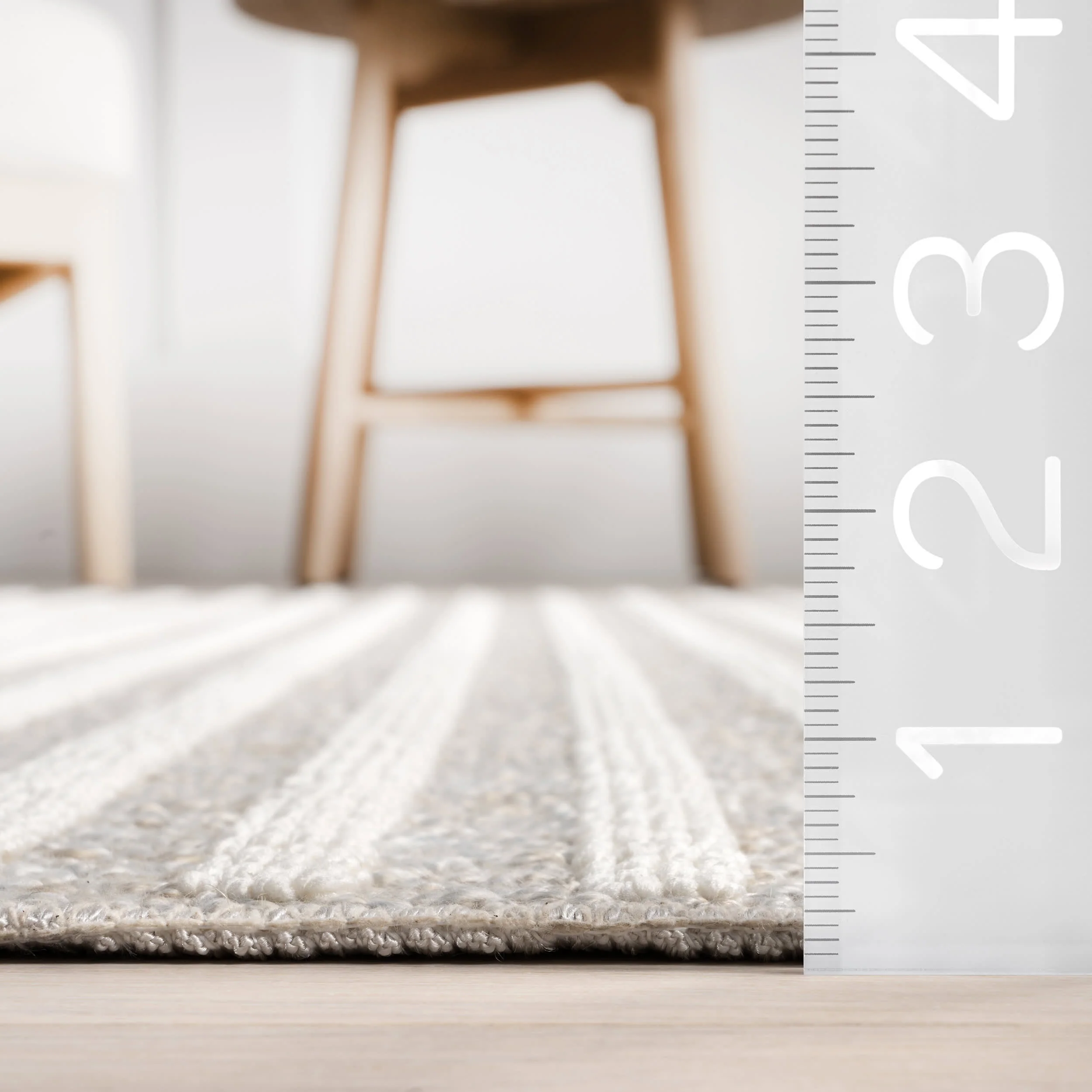 Fredrika Geometric Washable Rug | Light Grey - Image 5
