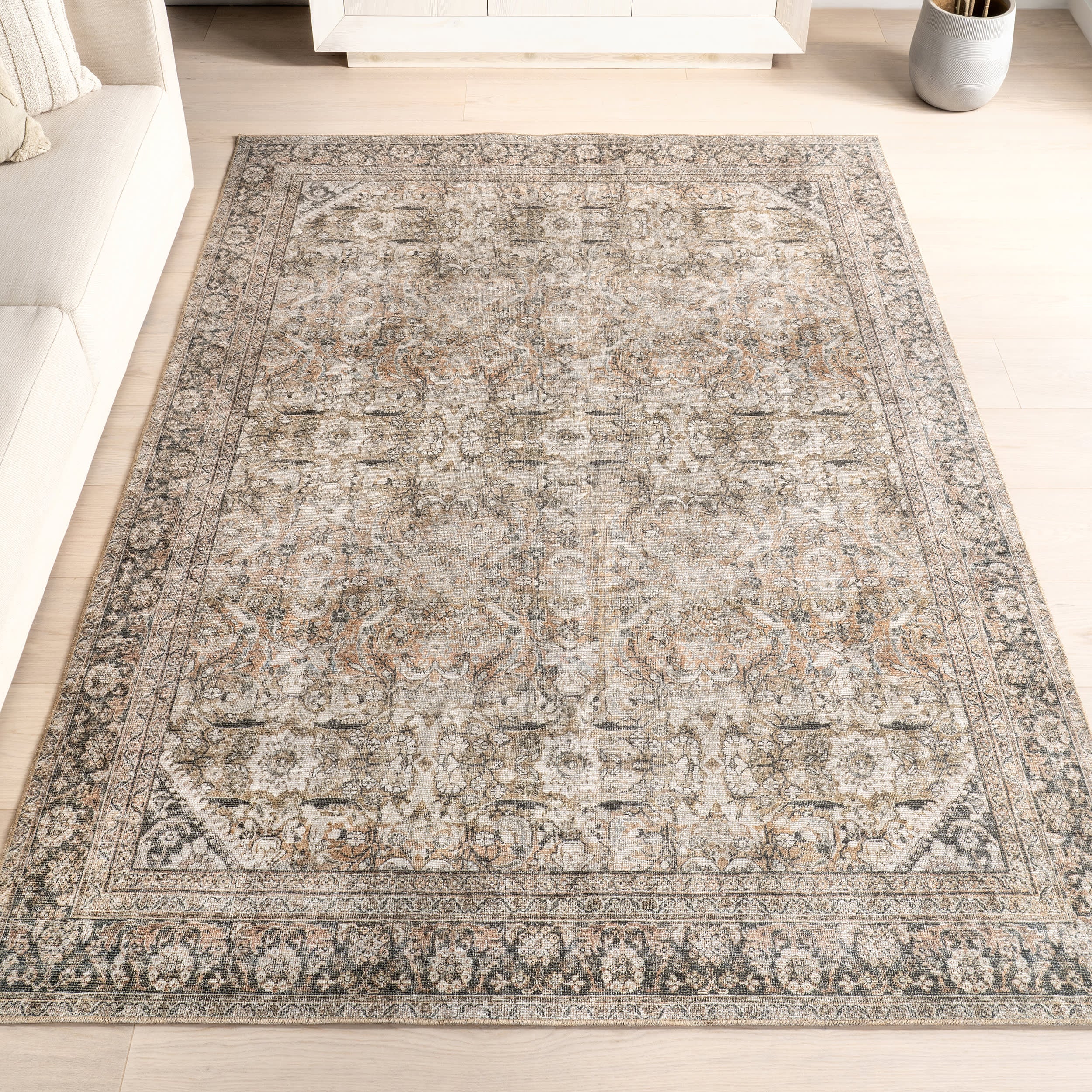 Frenchtown Antiqued Jute-Blend Rug | Dark Beige - Image 10