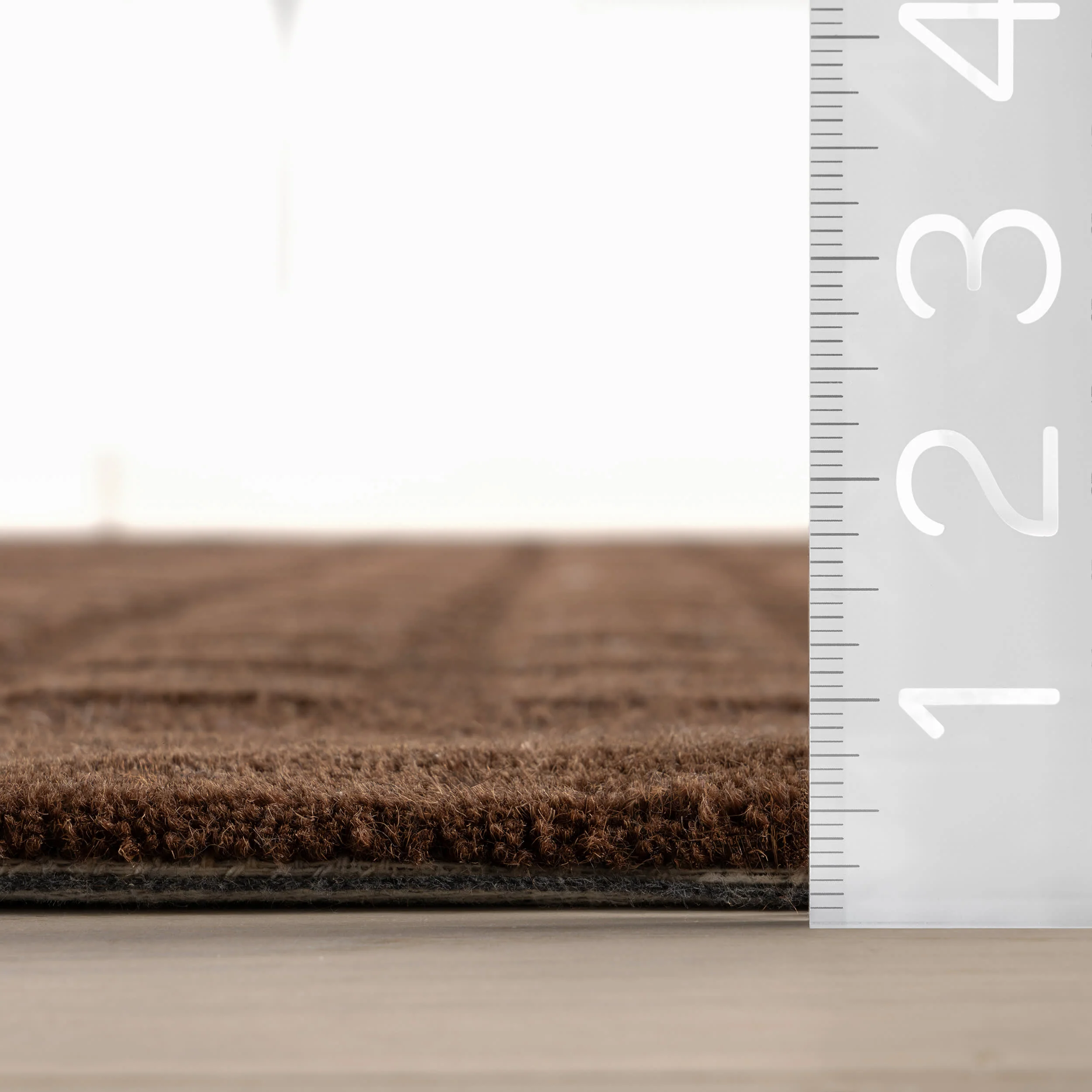 Fritz Checked Wool Rug | Brown - Image 6