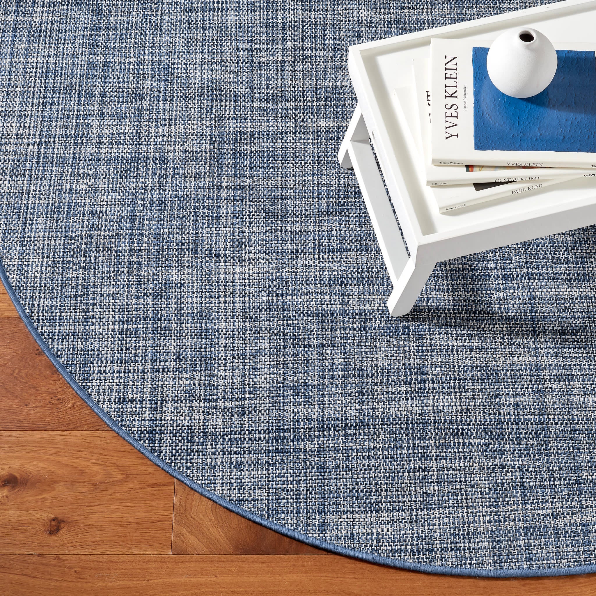 Fusion Handwoven Indoor/Outdoor Custom Rug | Blue - Image 5