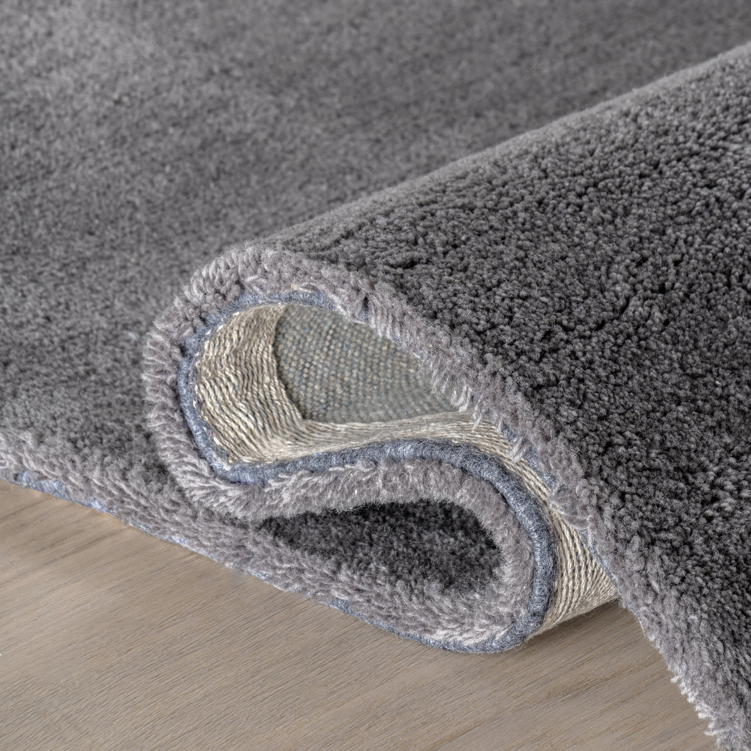 Gaia New Zealand Wool Shag Rug | Dark Grey - Image 9