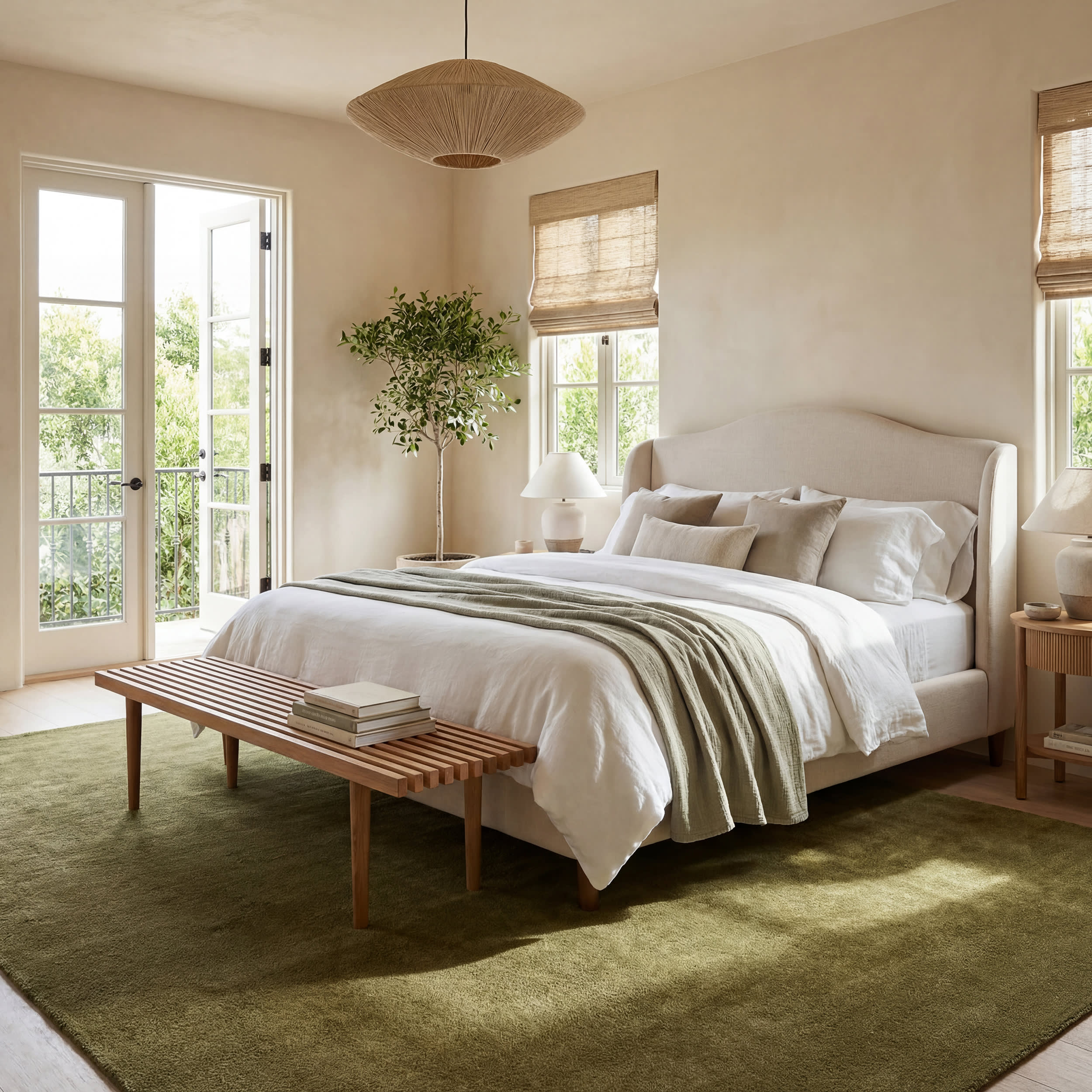 Garania Modern Green Rug | Green - Image 3