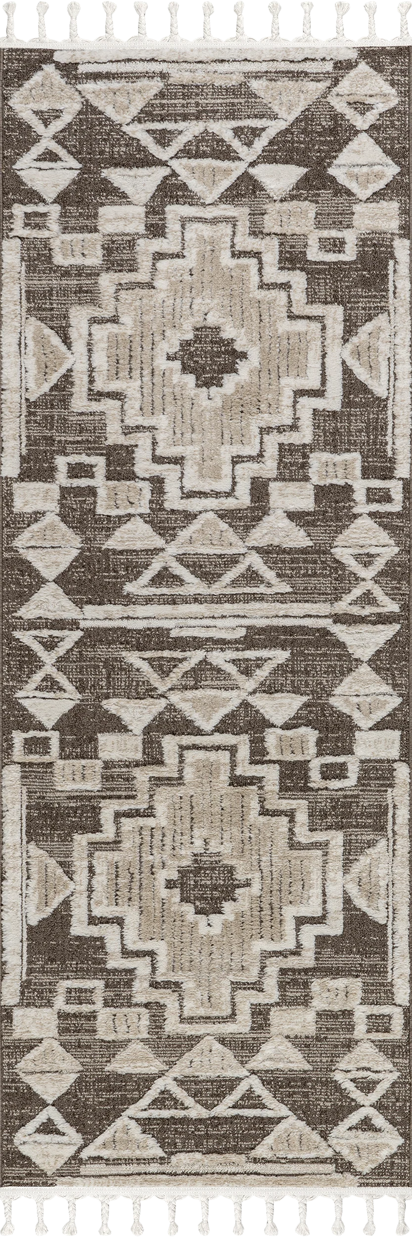 Gatsby Southwestern Tasseled Rug | Brown