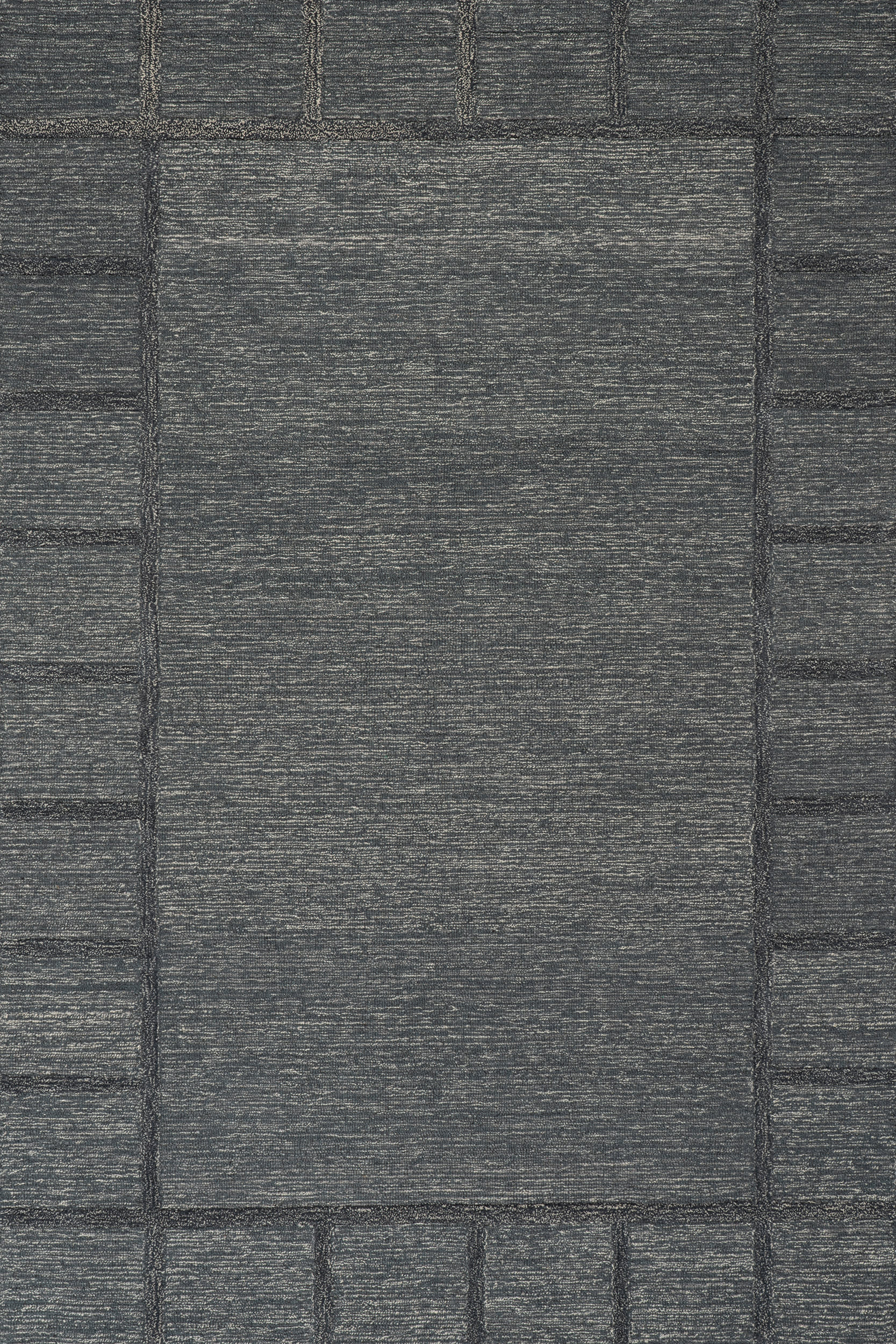 Gea Geometric Bordered Wool Rug | Blue