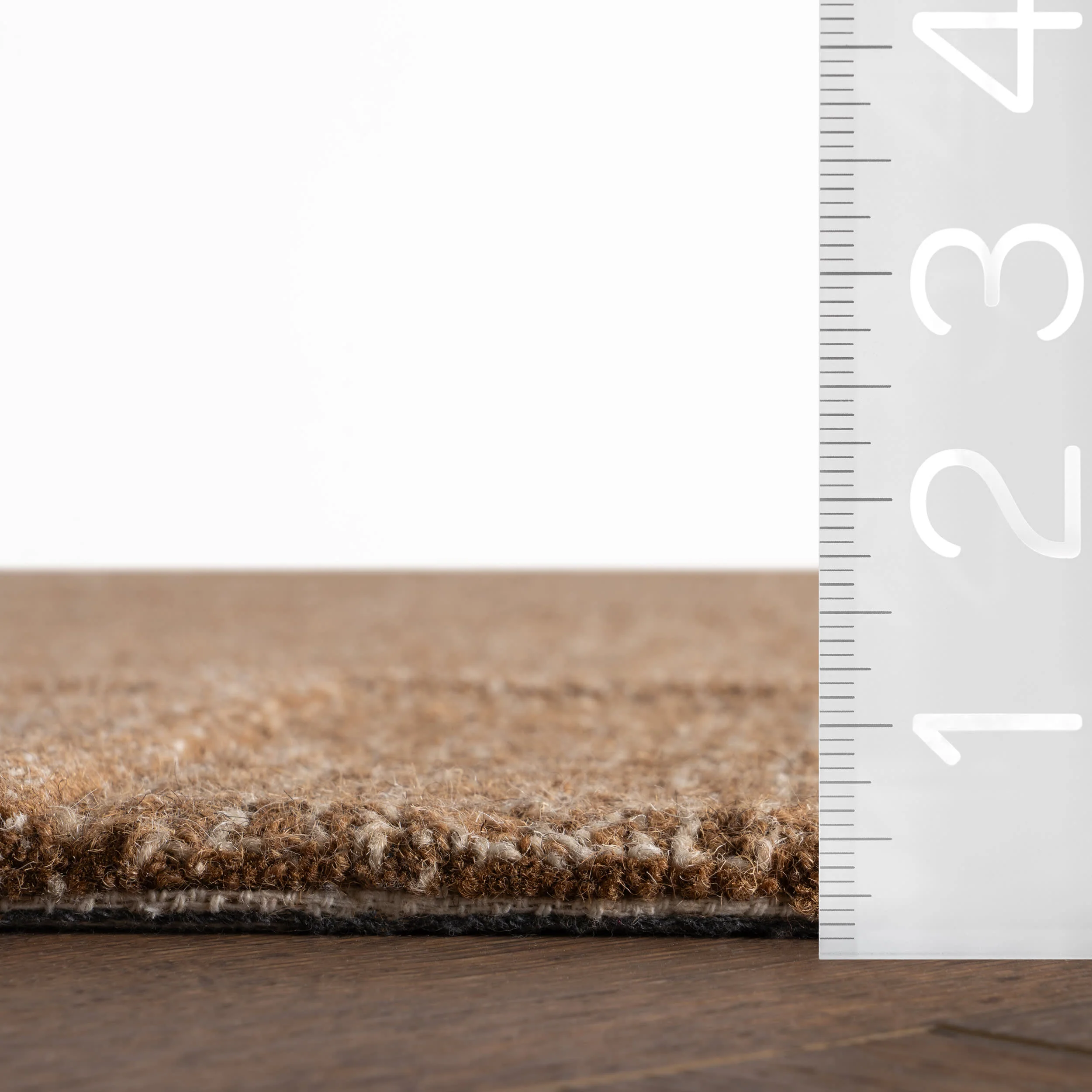 Gea Geometric Bordered Wool Rug | Brown - Image 6
