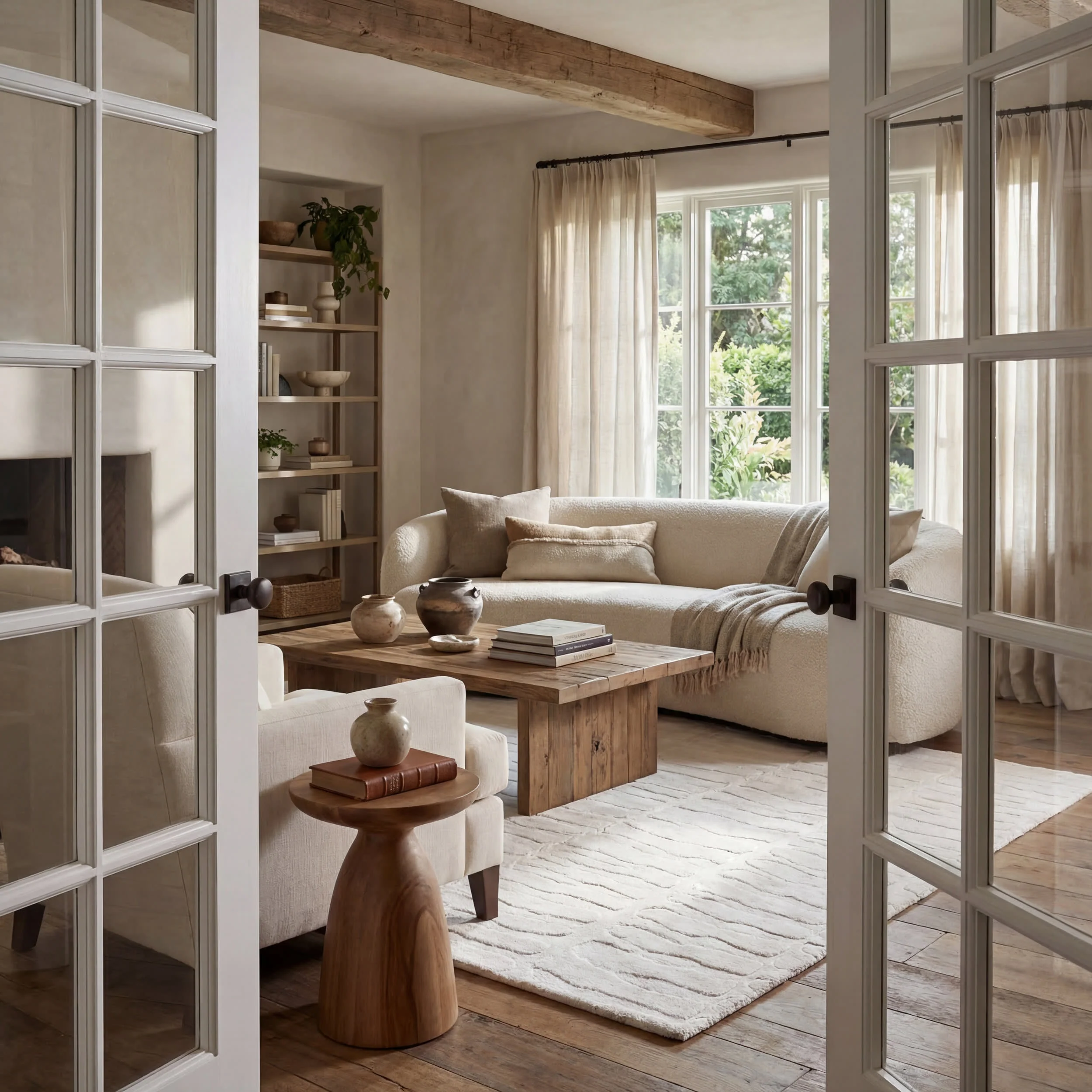 Giselle Solid Cloud Washable Rug | Off White - Image 9