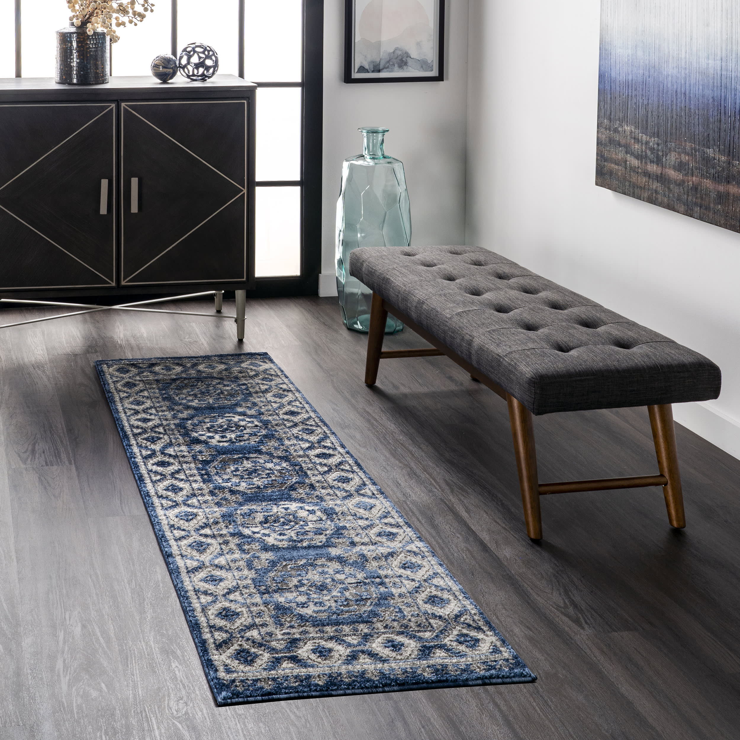 Gothic Vintage Rug | Blue - Image 2