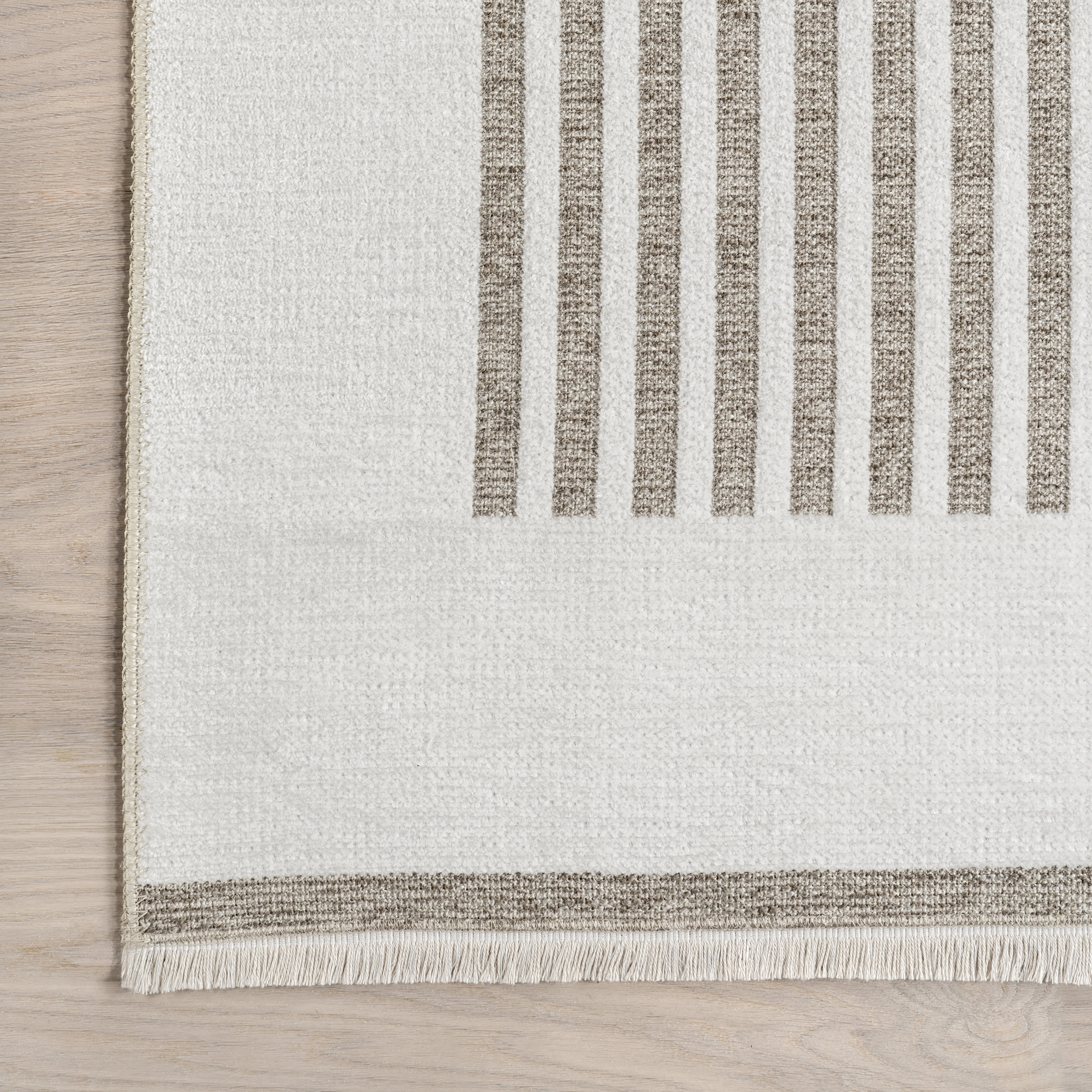 Gracia Geometric Reversible Washable Rug | Beige - Image 3