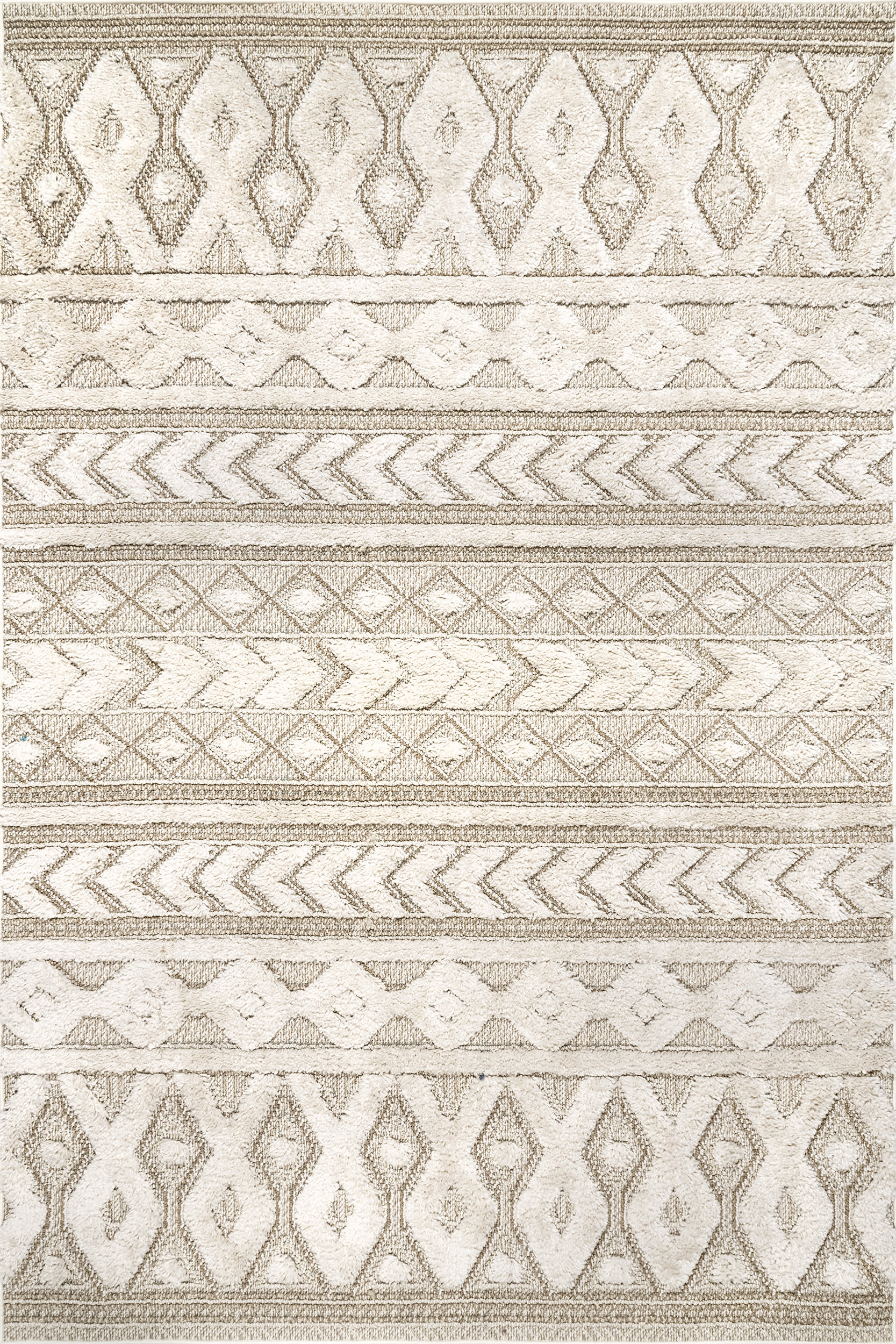 Gracy Textured Geometric Rug | Beige