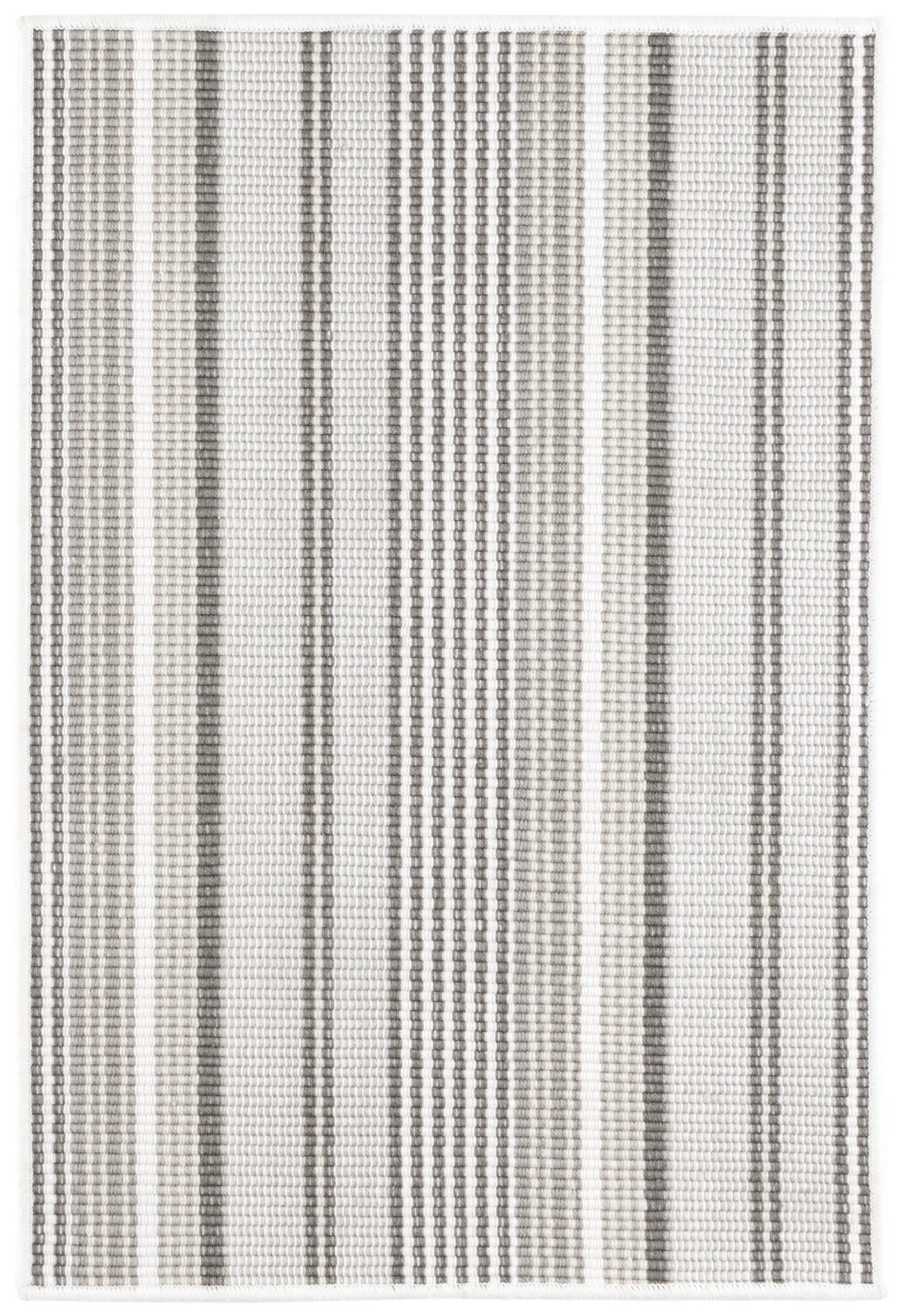 Gradation Ticking Handwoven Indoor/Outdoor Custom Rug | Grey