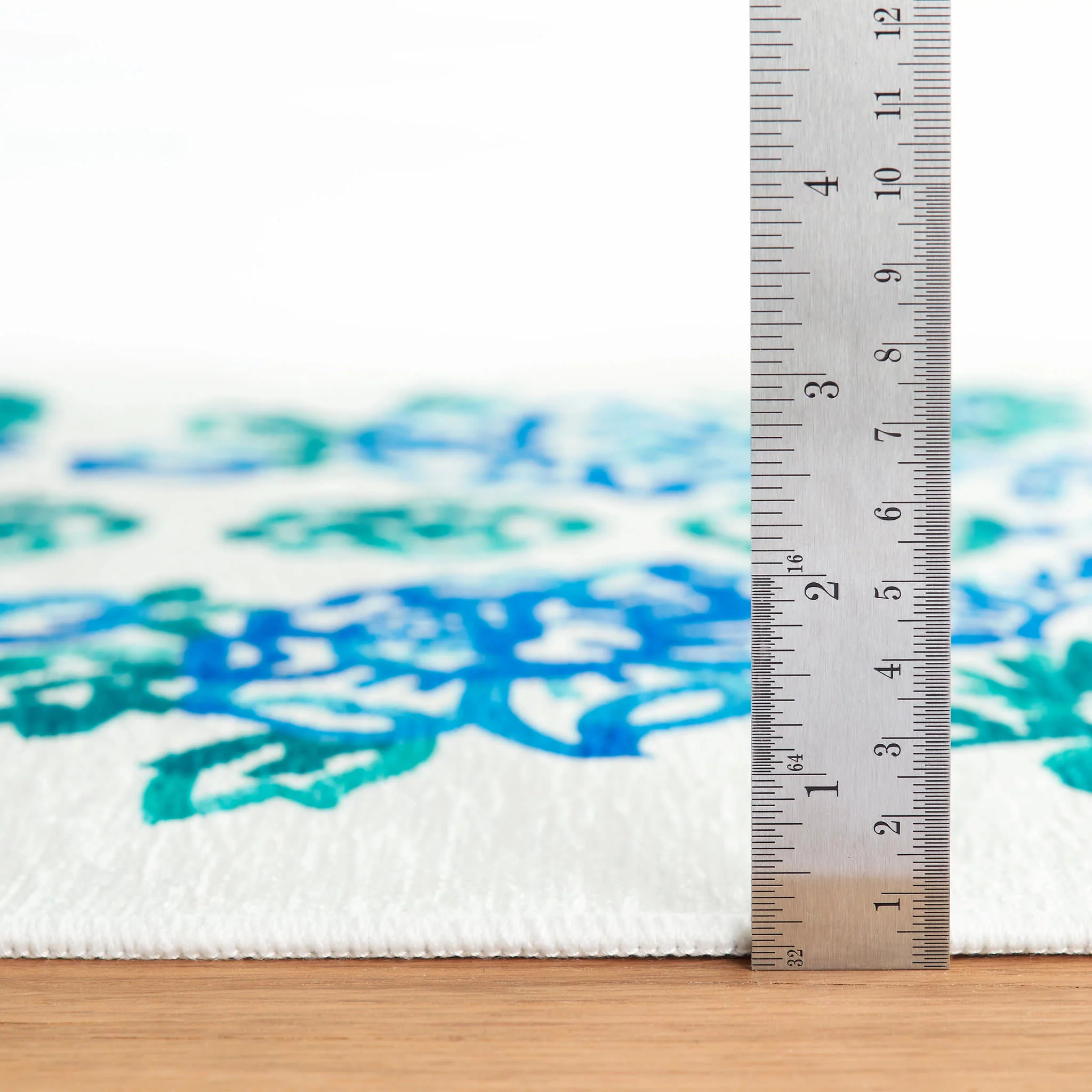 Graphic Gerbera Machine Washable Rug | Teal - Image 4