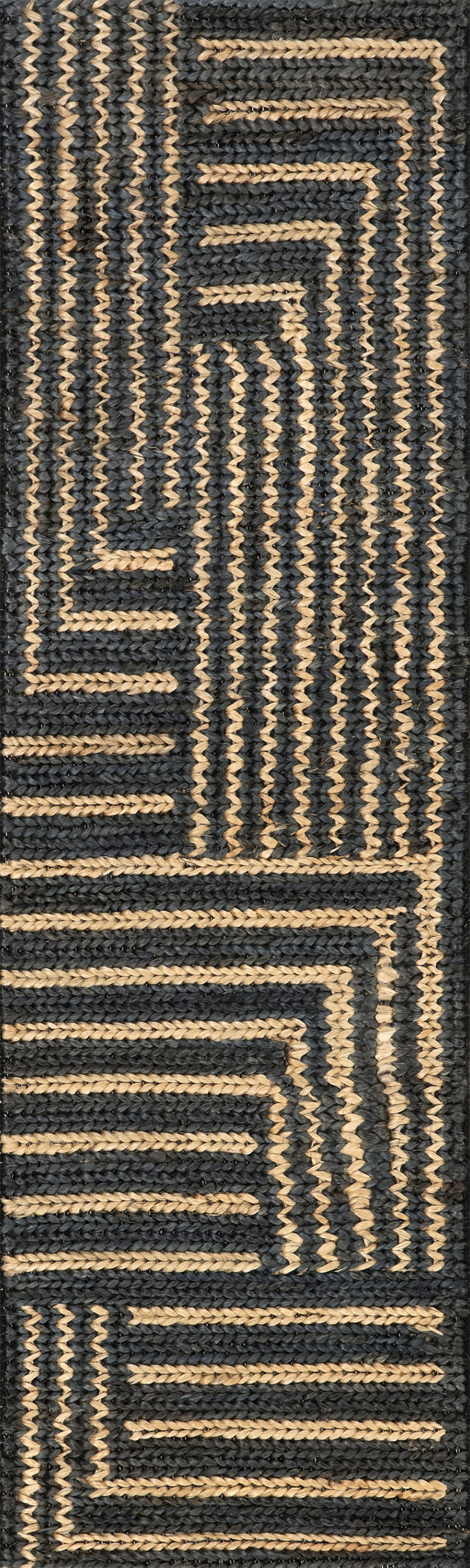 Grassland Handwoven Jute Rug | Black