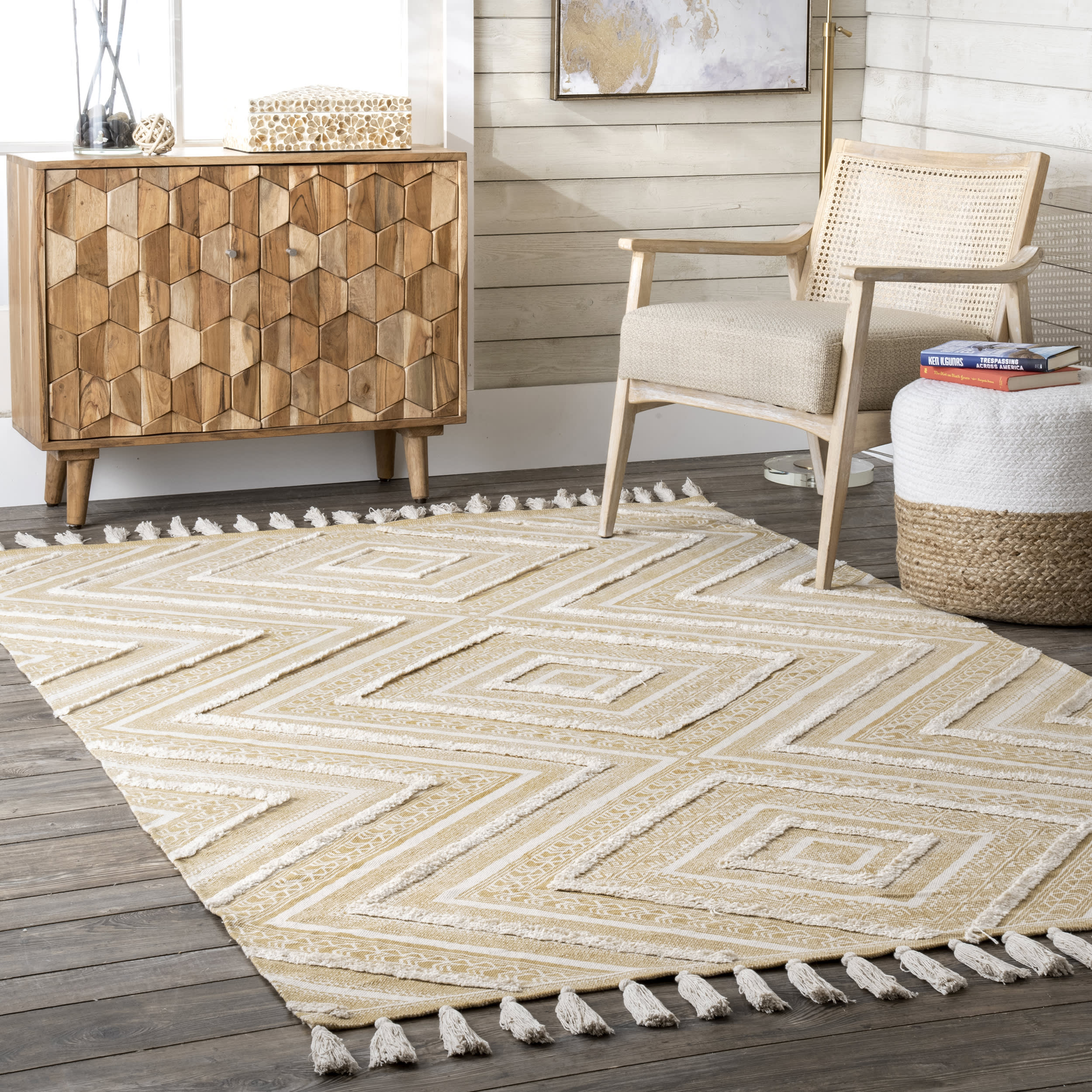Greek Eye Trellis Rug | Beige - Image 2