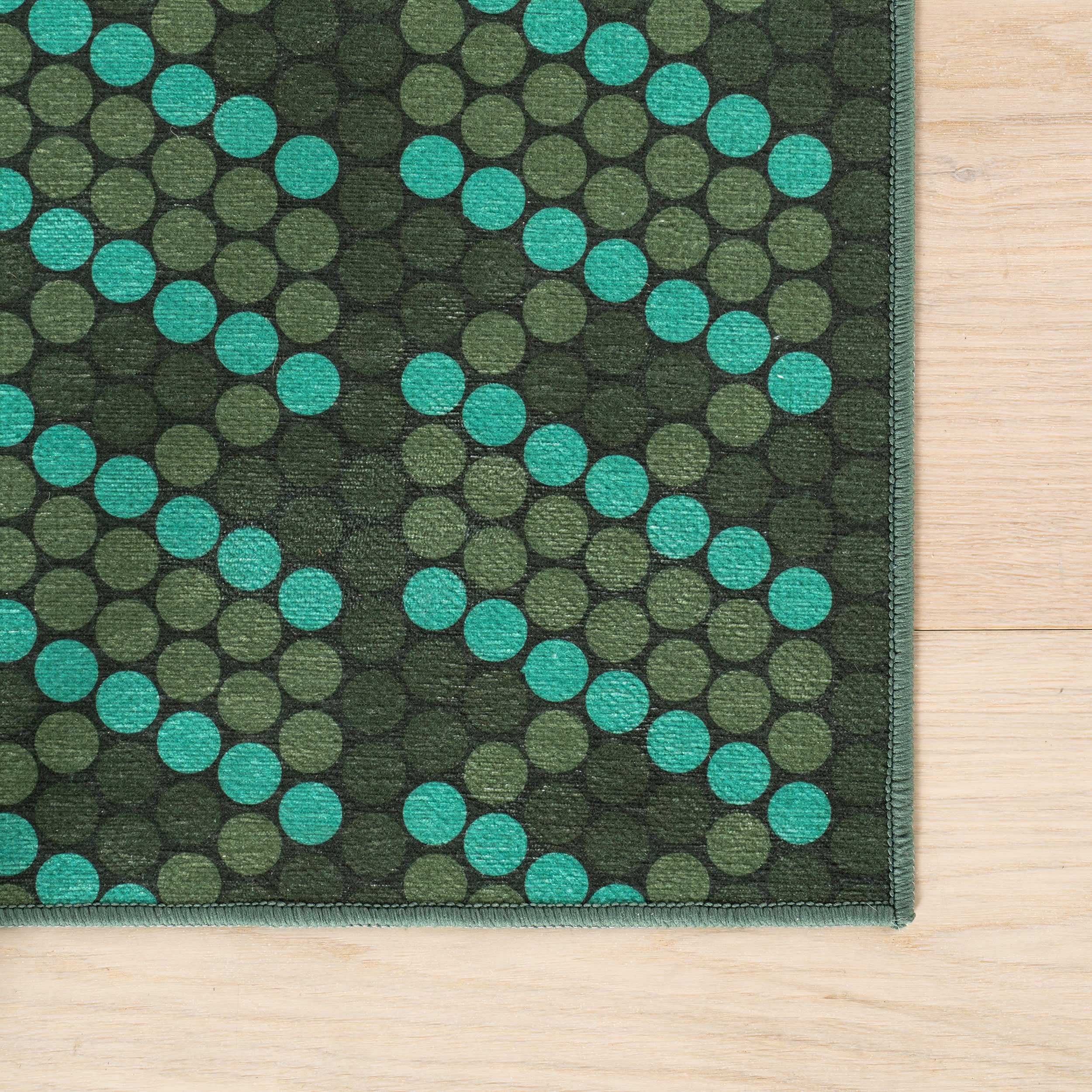 Green Groove Striped Washable Rug by Society6 | Green - Image 4