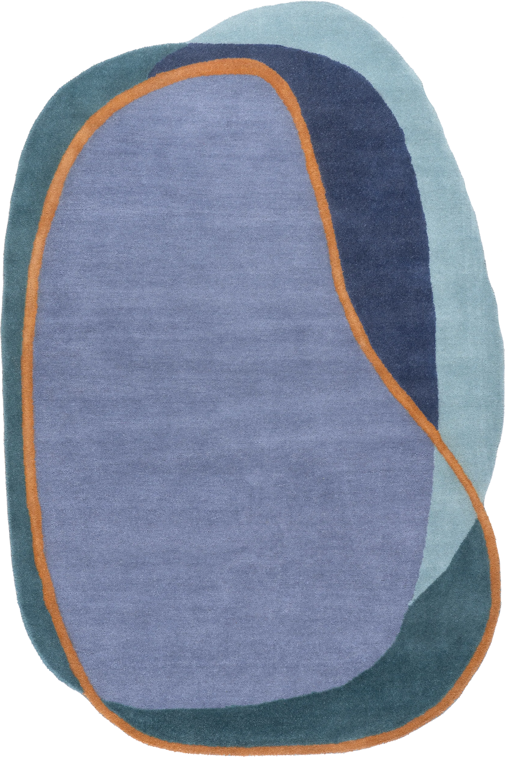 Greenwich Abstract Wool Rug | Blue Multicolor