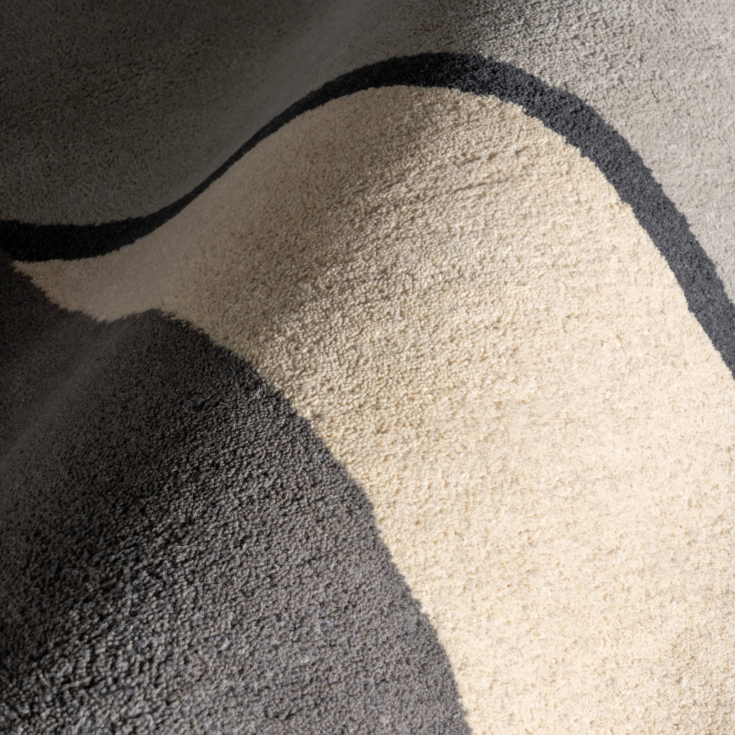 Greenwich Abstract Wool Rug | Grey - Image 3
