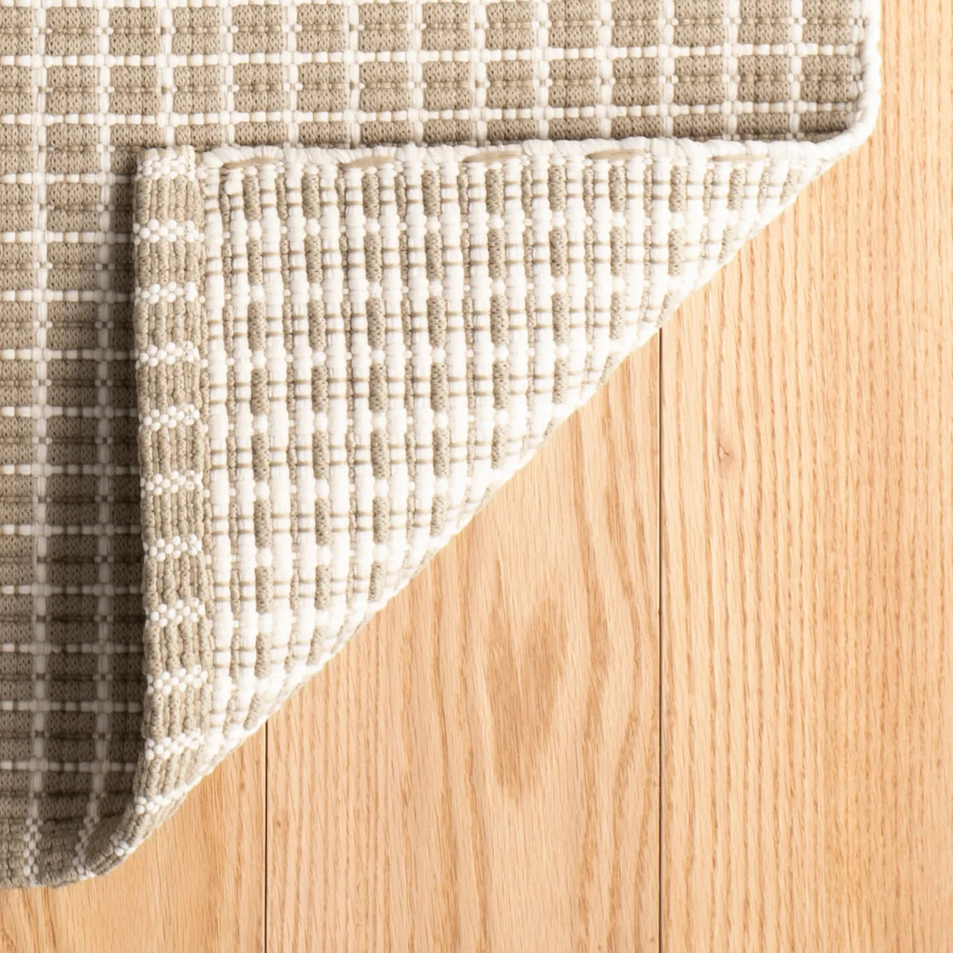 Gridiron Handwoven Indoor/Outdoor Rug | Wheat - Image 3