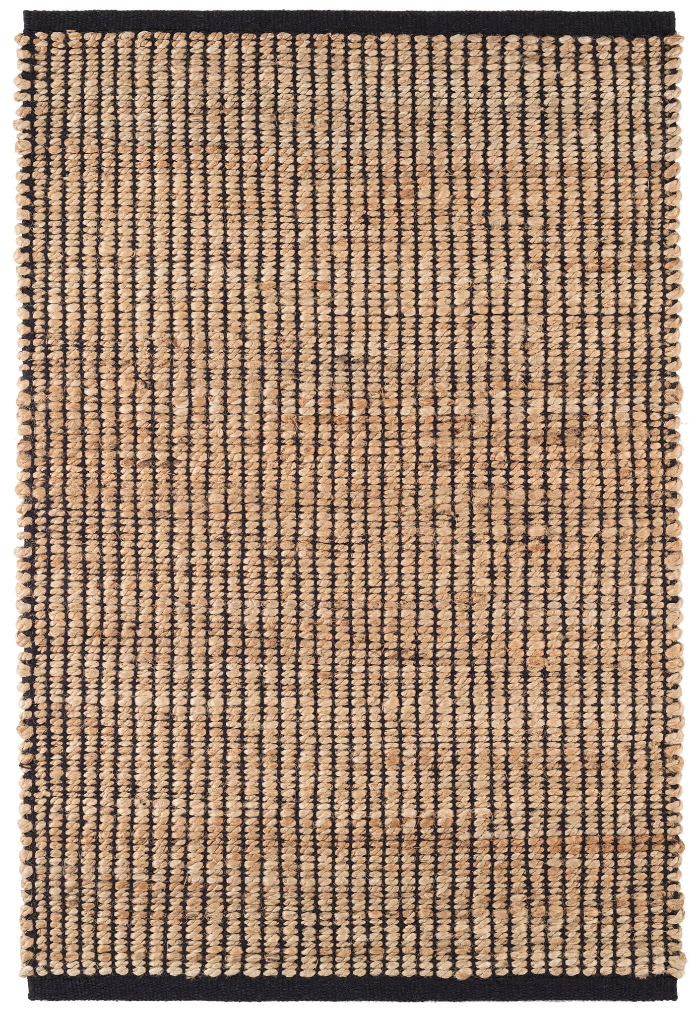 Gridwork Handwoven Jute Rug | Black