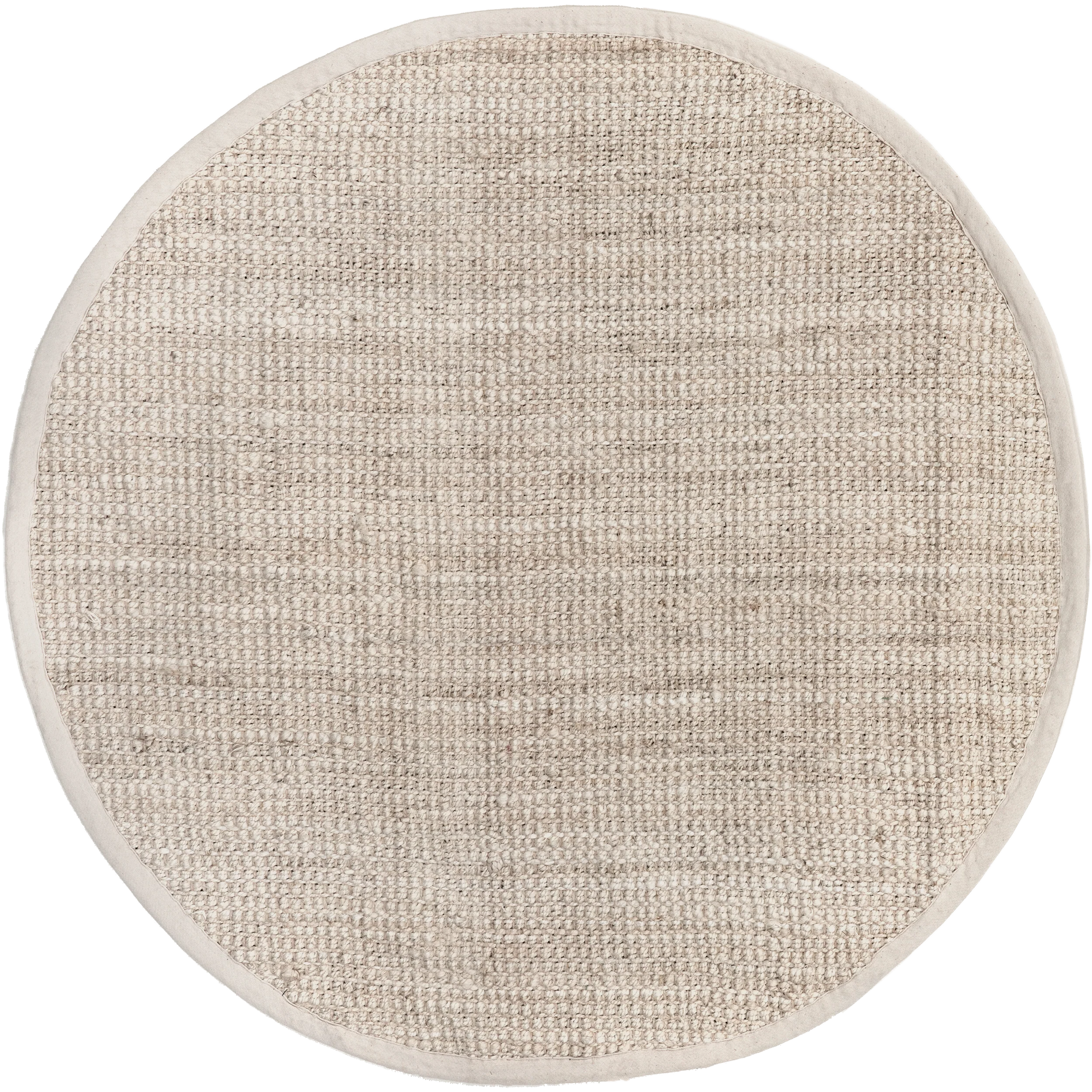 Handwoven Jute Ribbed Solid Rug | Off White
