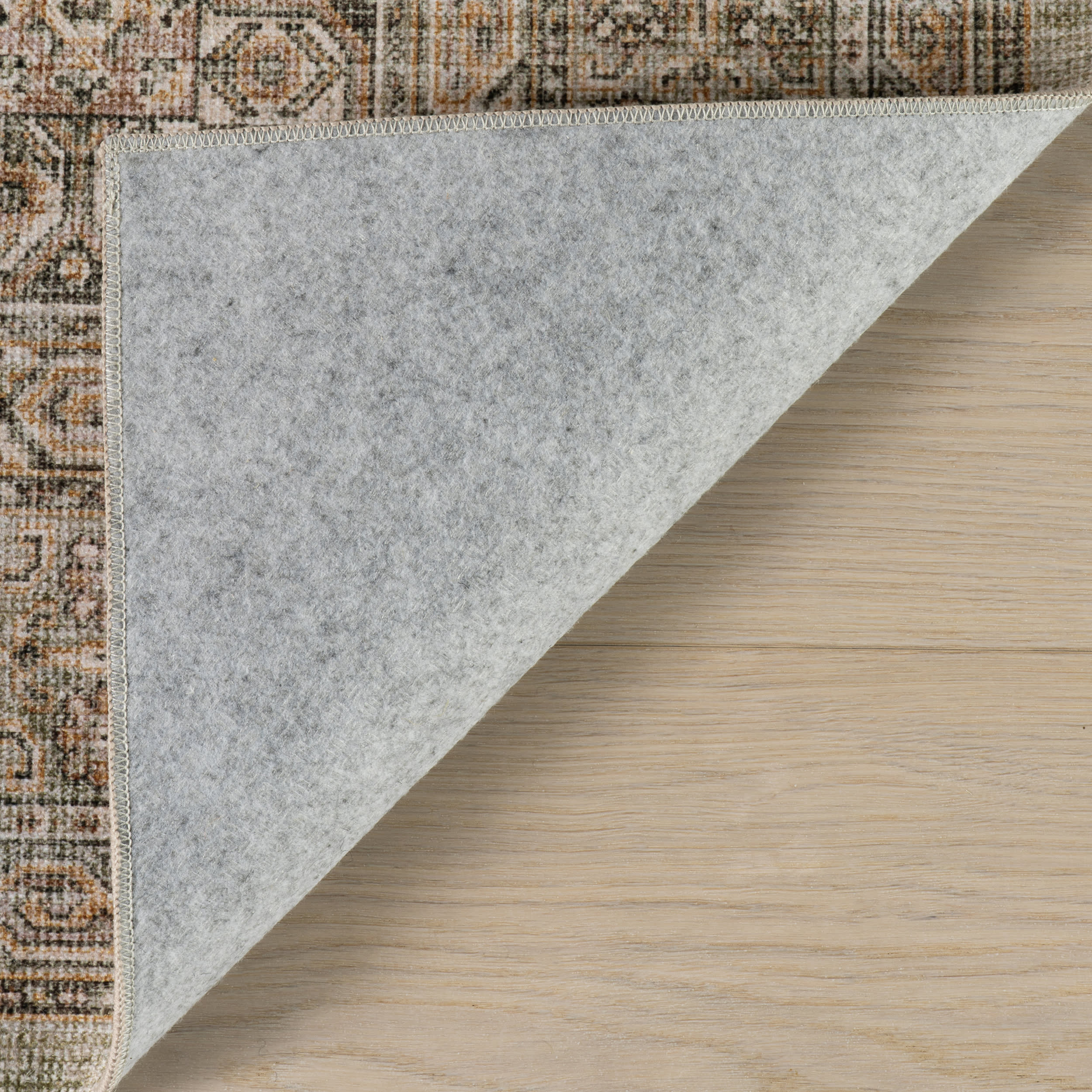 Hanesey Meallion Traditional Washable Rug | Beige - Image 6