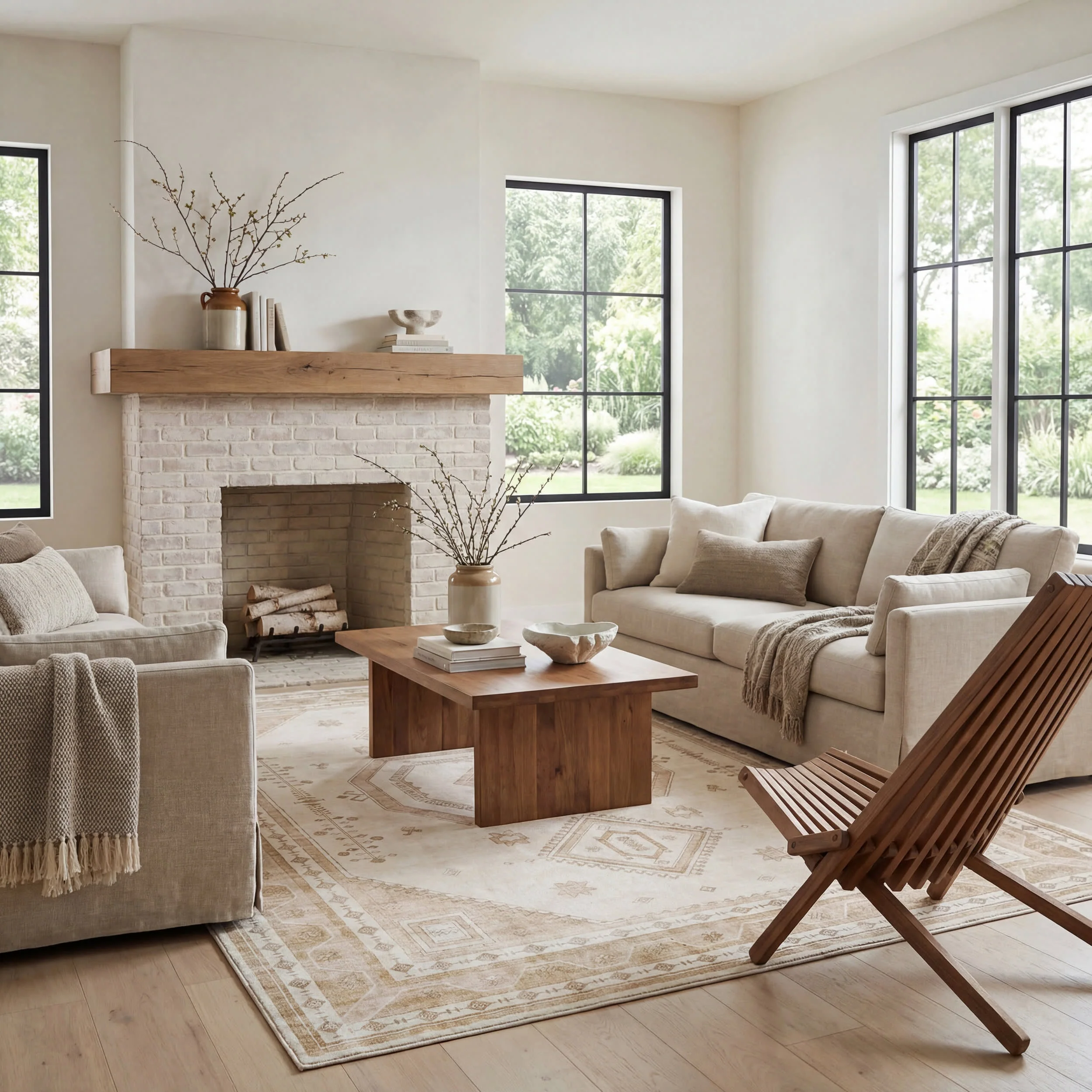 Hanice Oriental and Persian Washable Rug | Natural - Image 2
