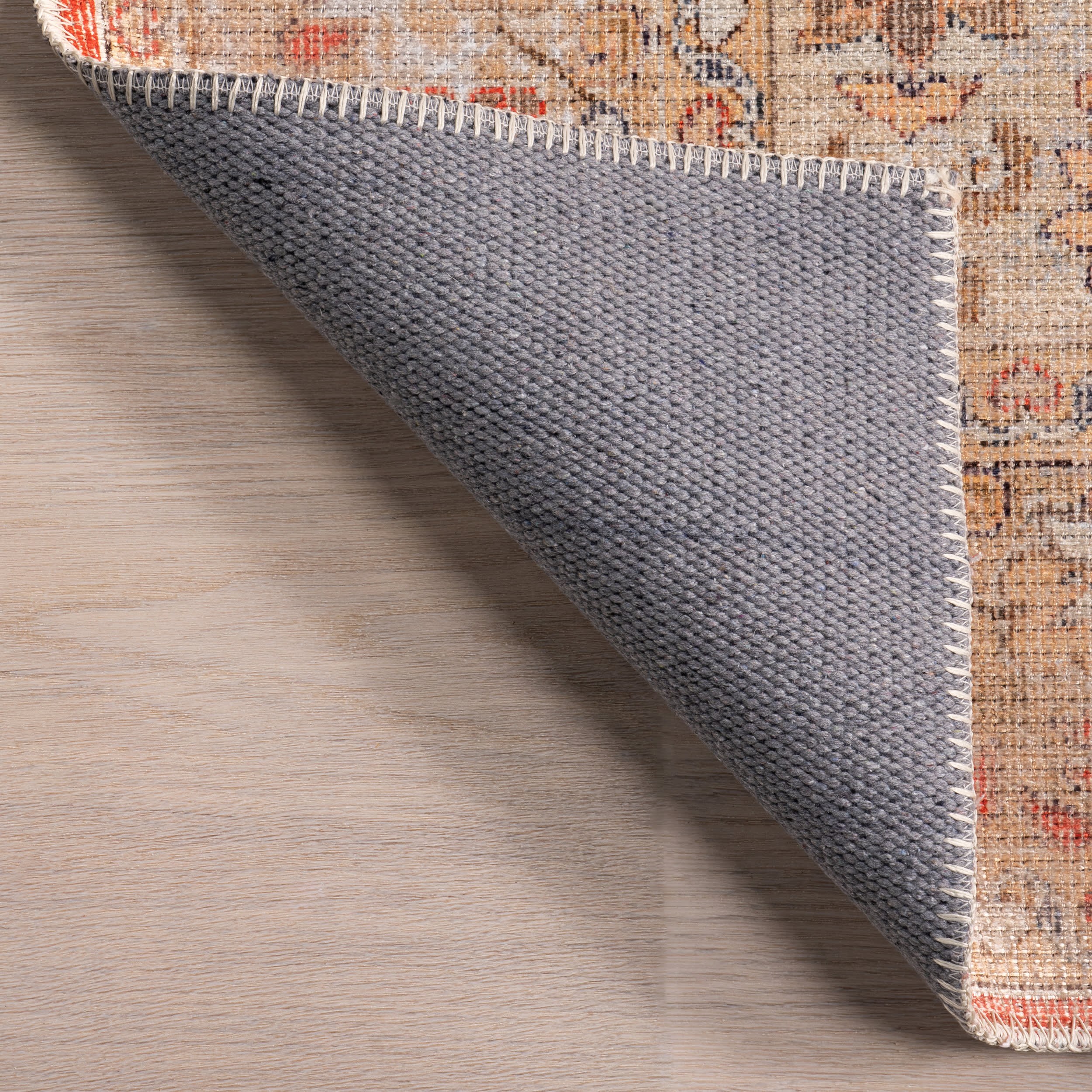 Hannah Medallion Washable Rug | Rust - Image 6