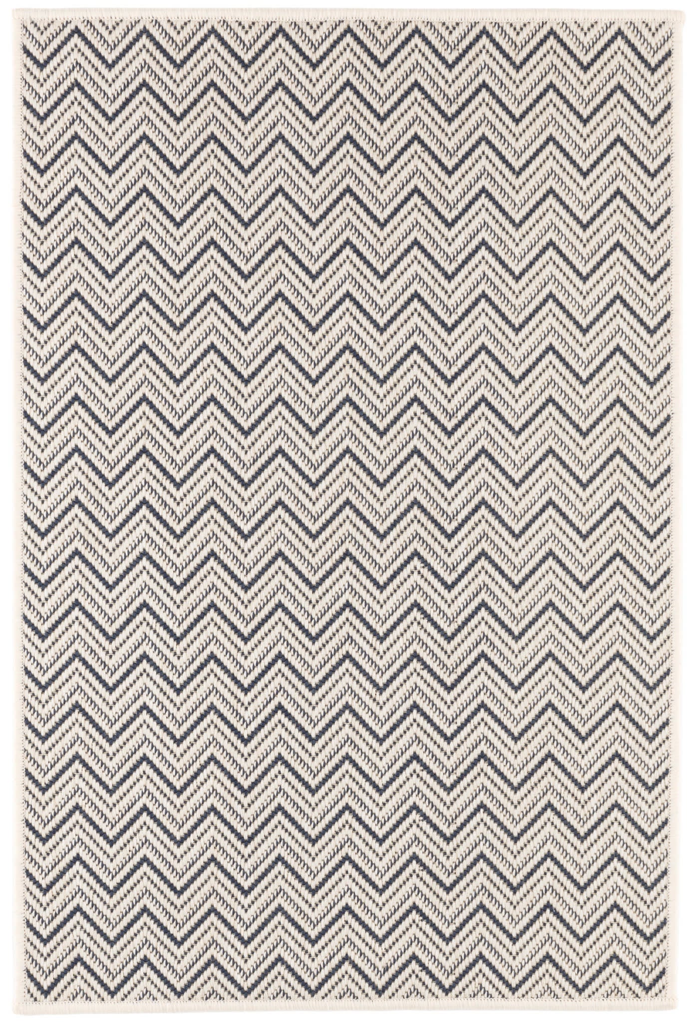 Happy Chevron Woven Indoor/Outdoor Custom Rug | Navy
