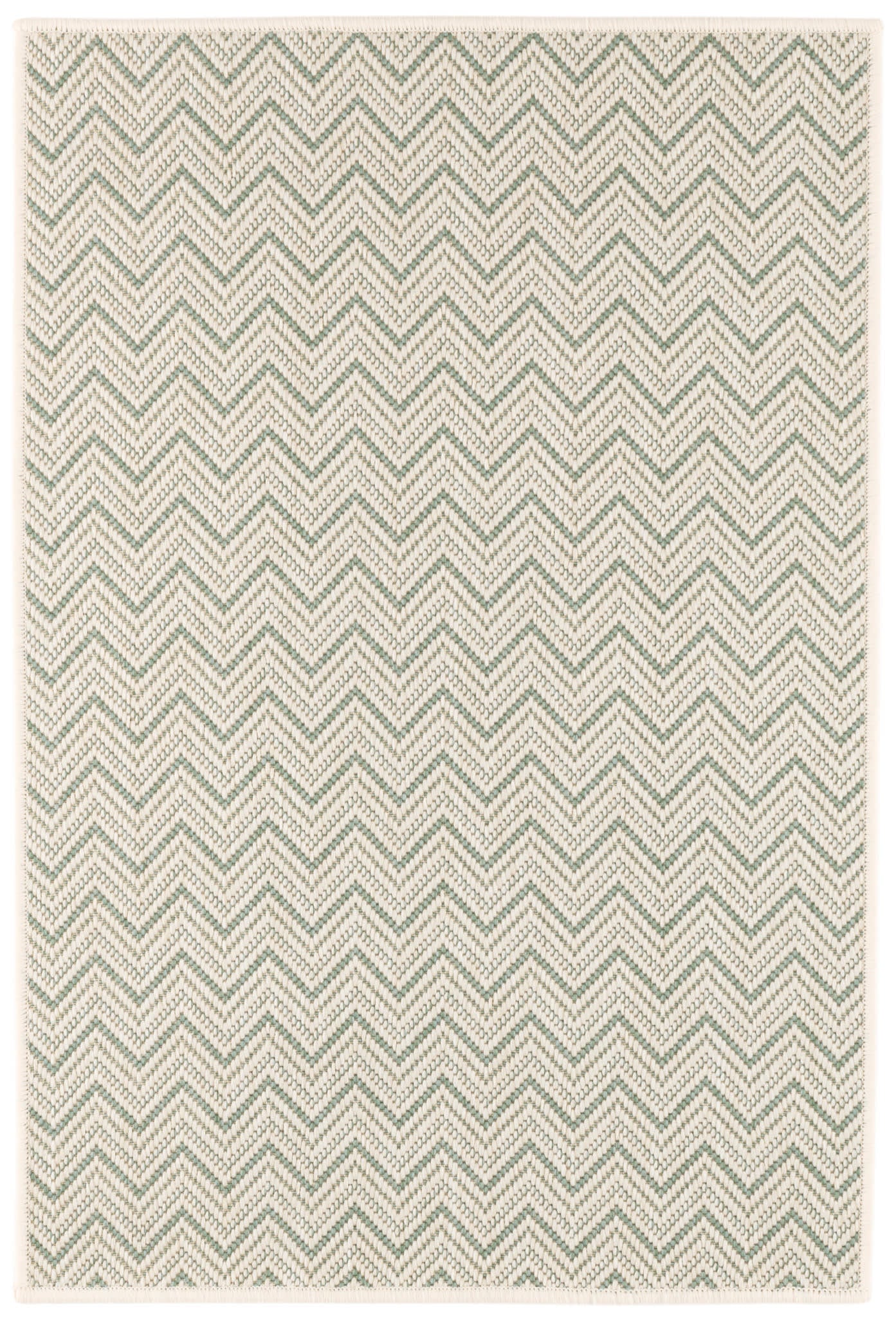 Happy Chevron Woven Indoor/Outdoor Custom Rug | Seaglass