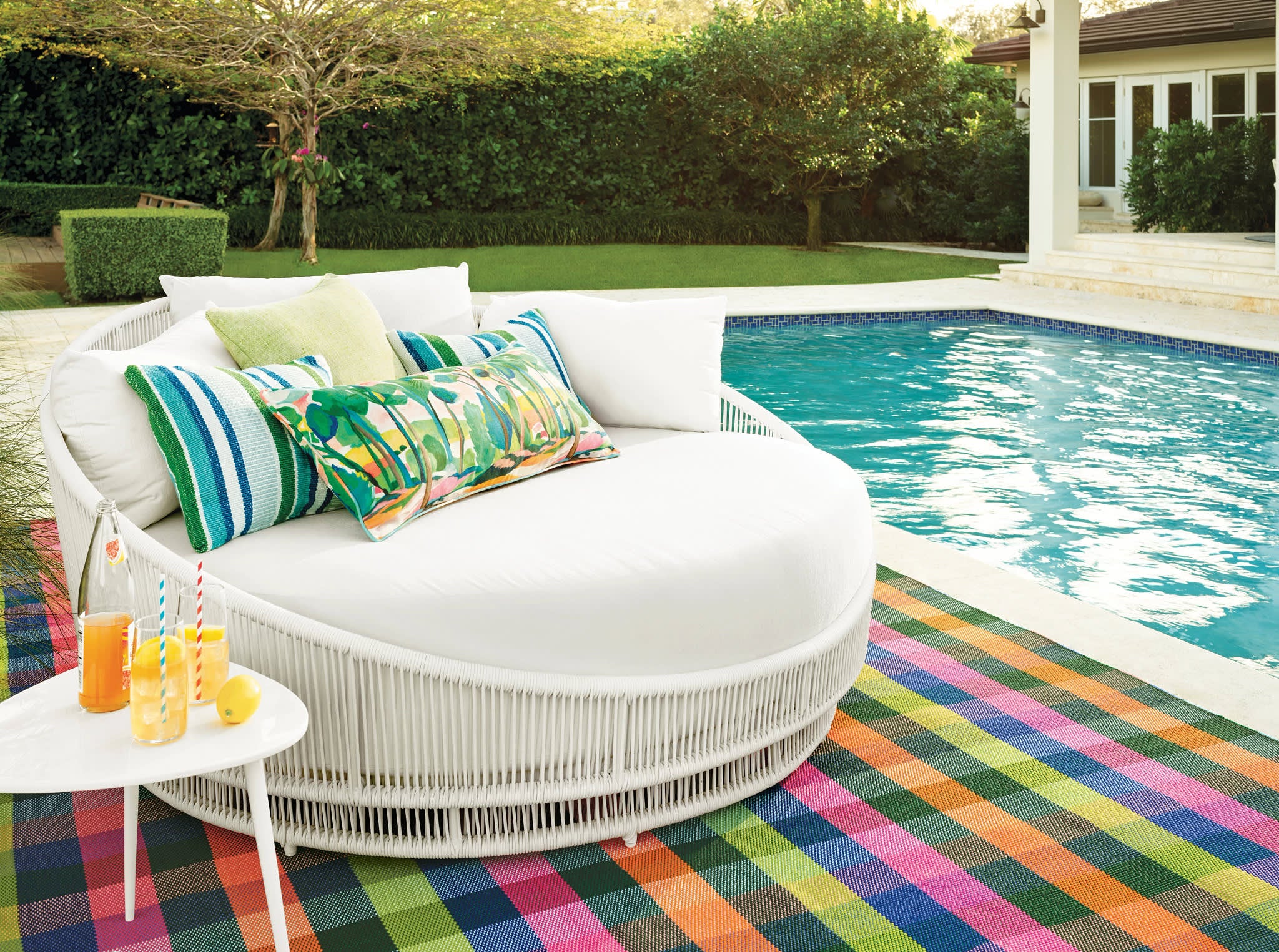 Happy Plaid Handwoven Indoor/Outdoor Rug | Multi - Image 4